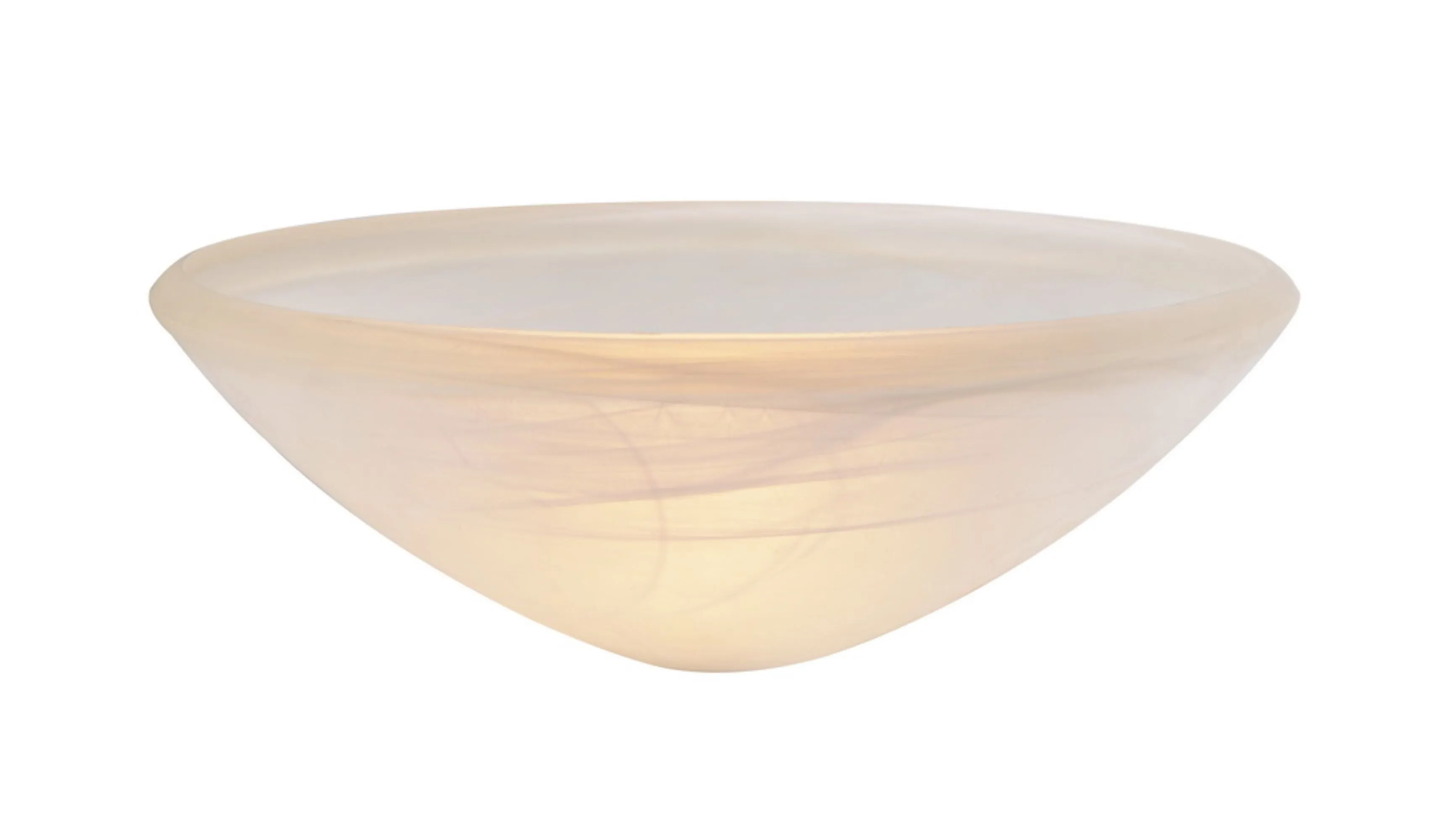 # 23113-01, Alabaster Glass Shade for Medium Base Socket Torchiere Lamp, Swag Lamp and Pendant, 1-5/8" Fitter x 15" Diameter x 5-1/4" Height.