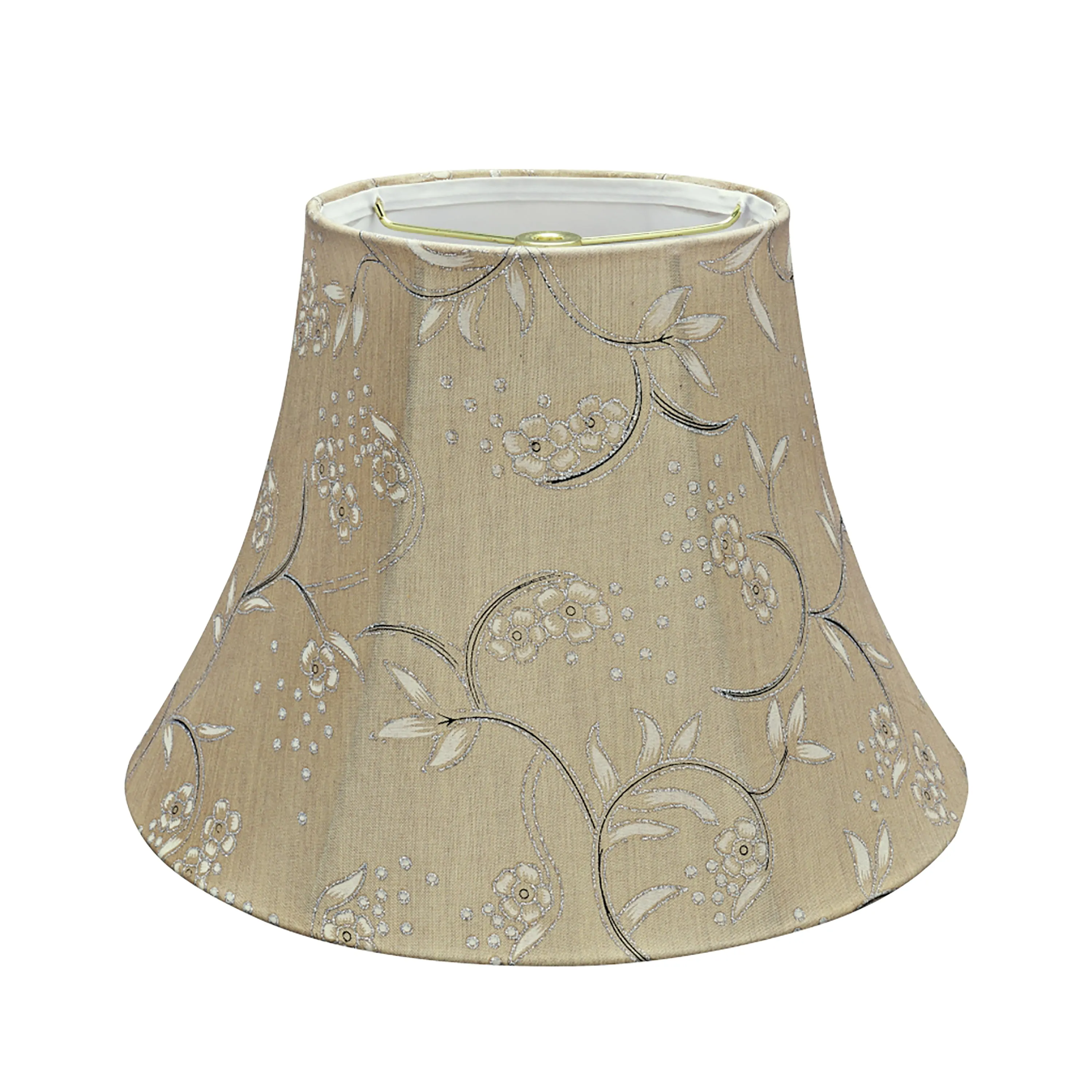 # 30220 Transitional Bell Shaped Spider Construction Lamp Shade in Light Gold, 13" wide (7" x 13" x 9 1/2")