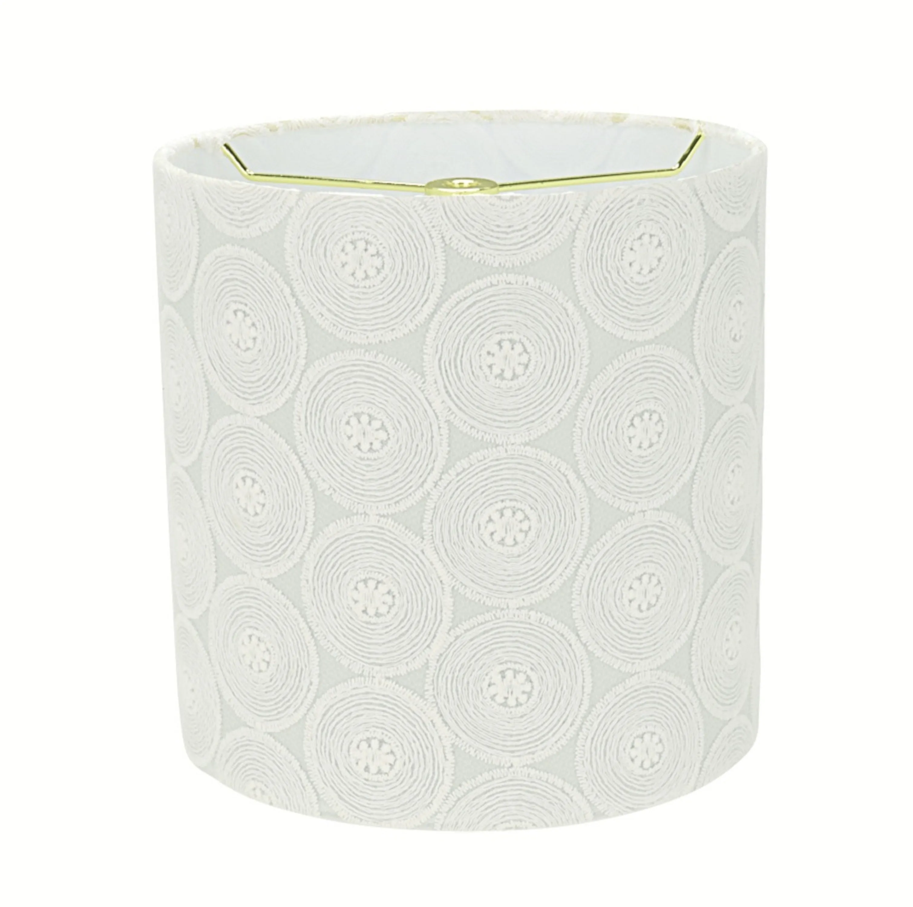 # 31064 Transitional Drum (Cylinder) Shaped Spider Construction Lamp Shade in White, 8" wide (8" x 8" x 8")