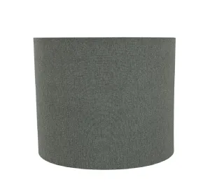 # 31100 Transitional Drum (Cylinder) Shaped Spider Construction Lamp Shade in Grey, 12" wide (12" x 12" x 10")