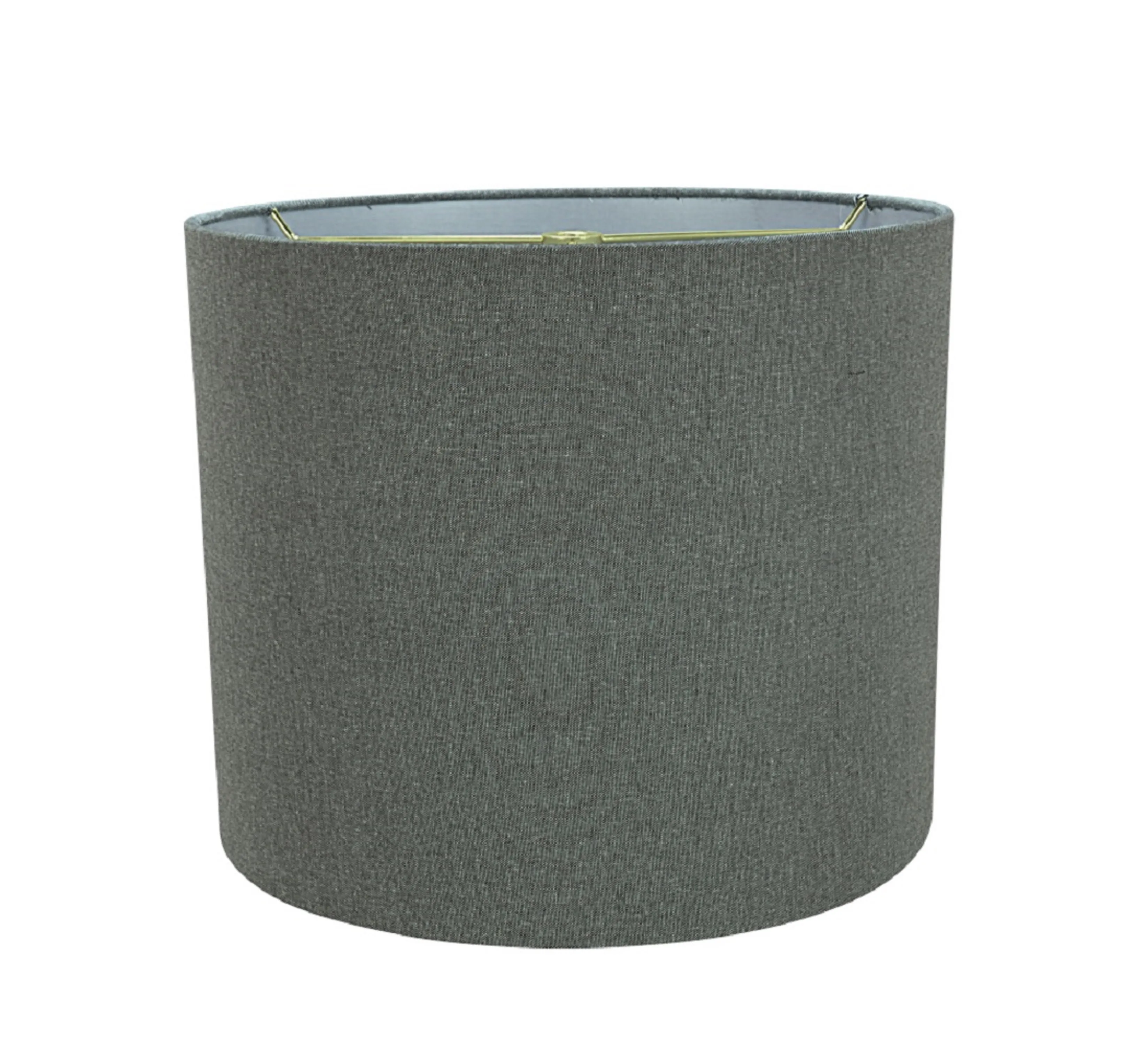 # 31100 Transitional Drum (Cylinder) Shaped Spider Construction Lamp Shade in Grey, 12" wide (12" x 12" x 10")