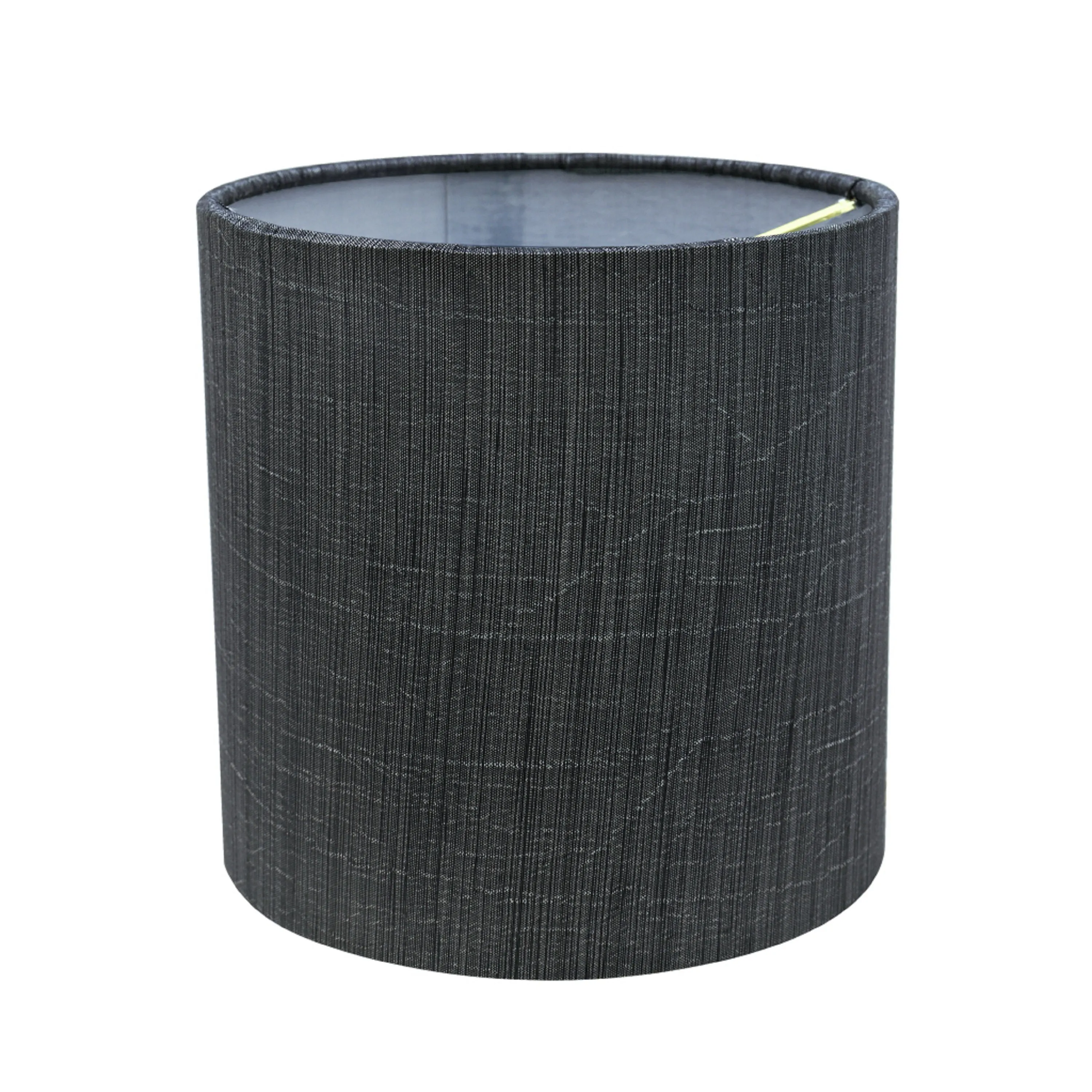 # 31193 Transitional Drum (Cylinder) Shaped Clip-On Construction Lamp Shade in Grey & Black, 5" wide (5" x 5" x 5")