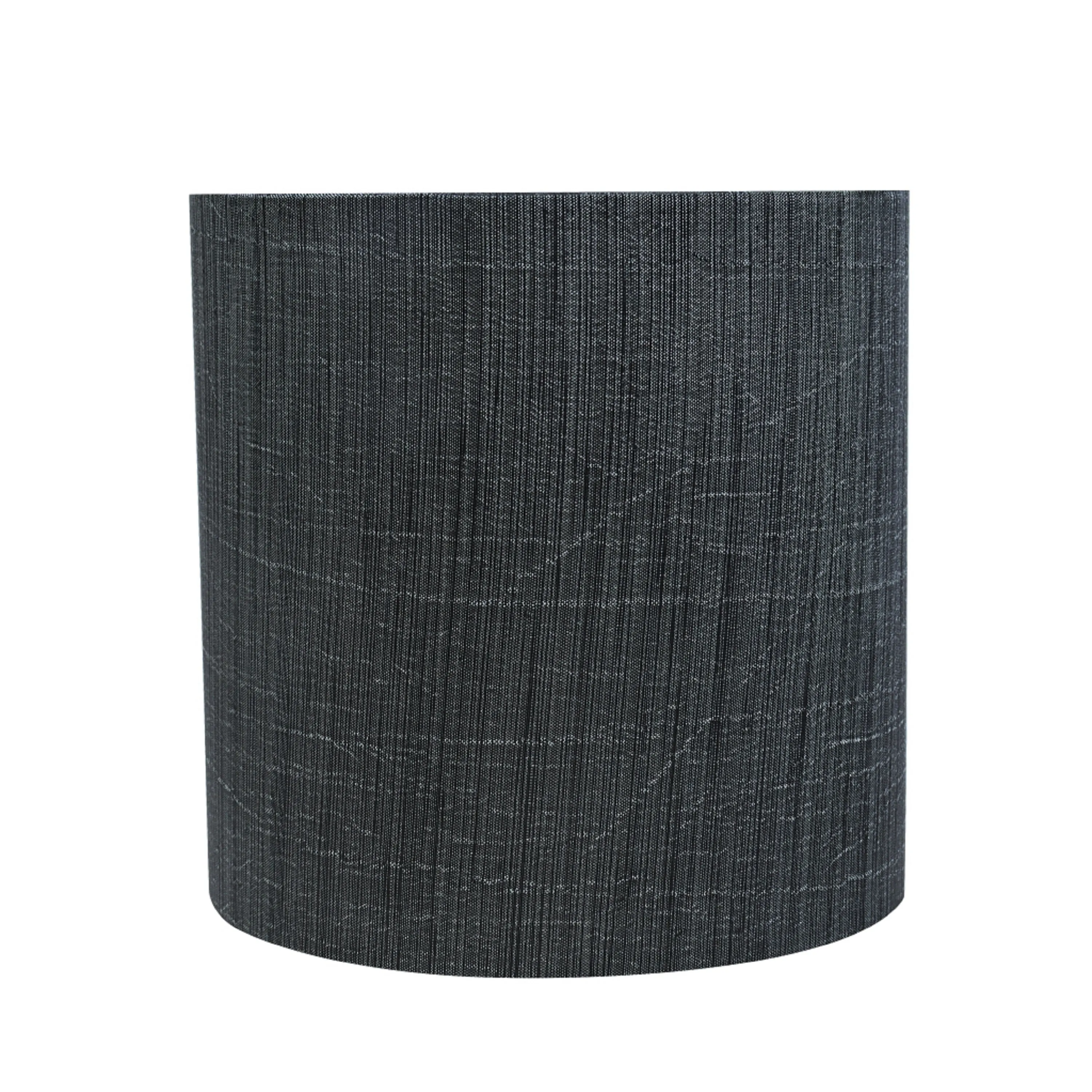 # 31193 Transitional Drum (Cylinder) Shaped Clip-On Construction Lamp Shade in Grey & Black, 5" wide (5" x 5" x 5")