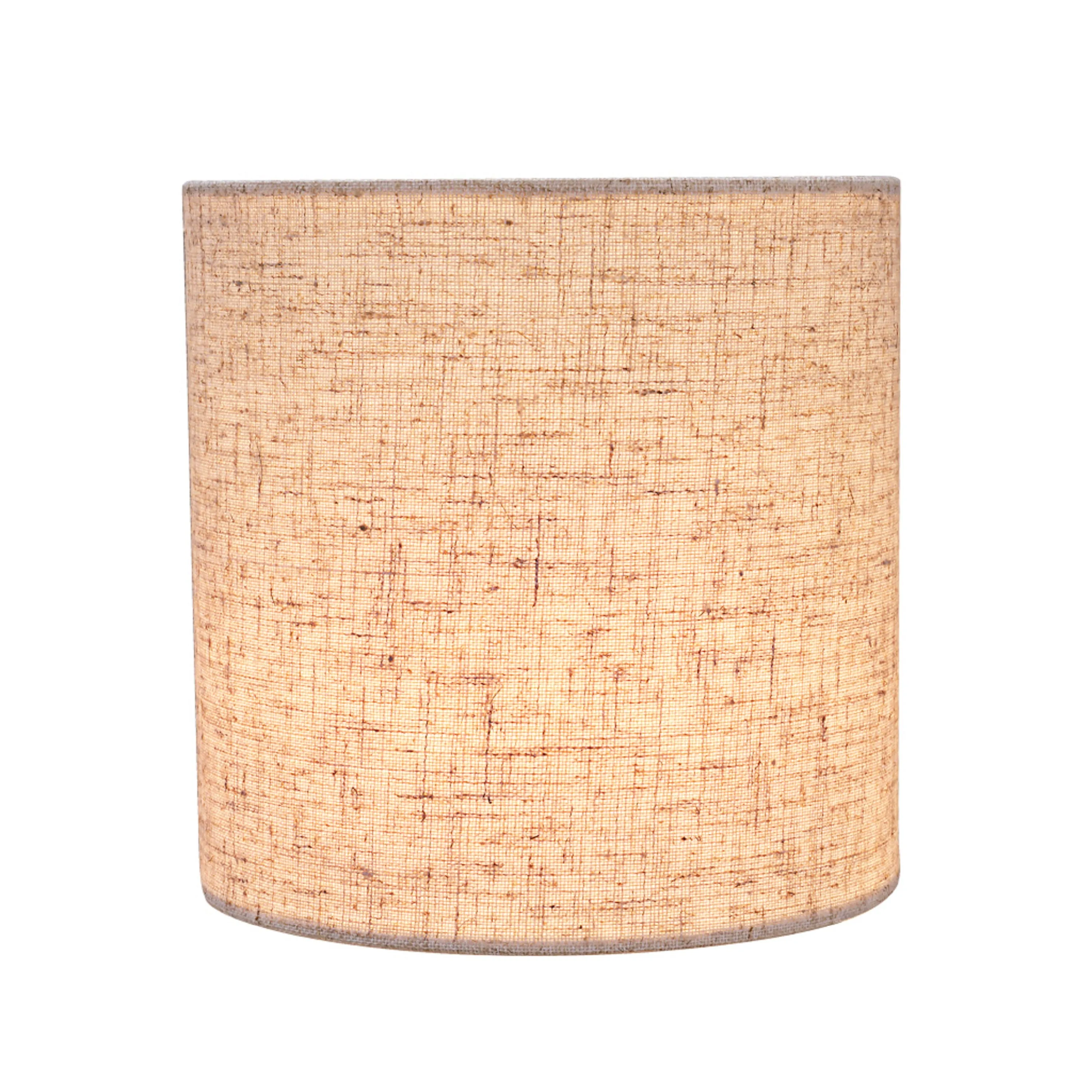 # 31196 Transitional Drum (Cylinder) Shaped Clip-On Construction Lamp Shade in Beige, 5" wide (5" x 5" x 5")