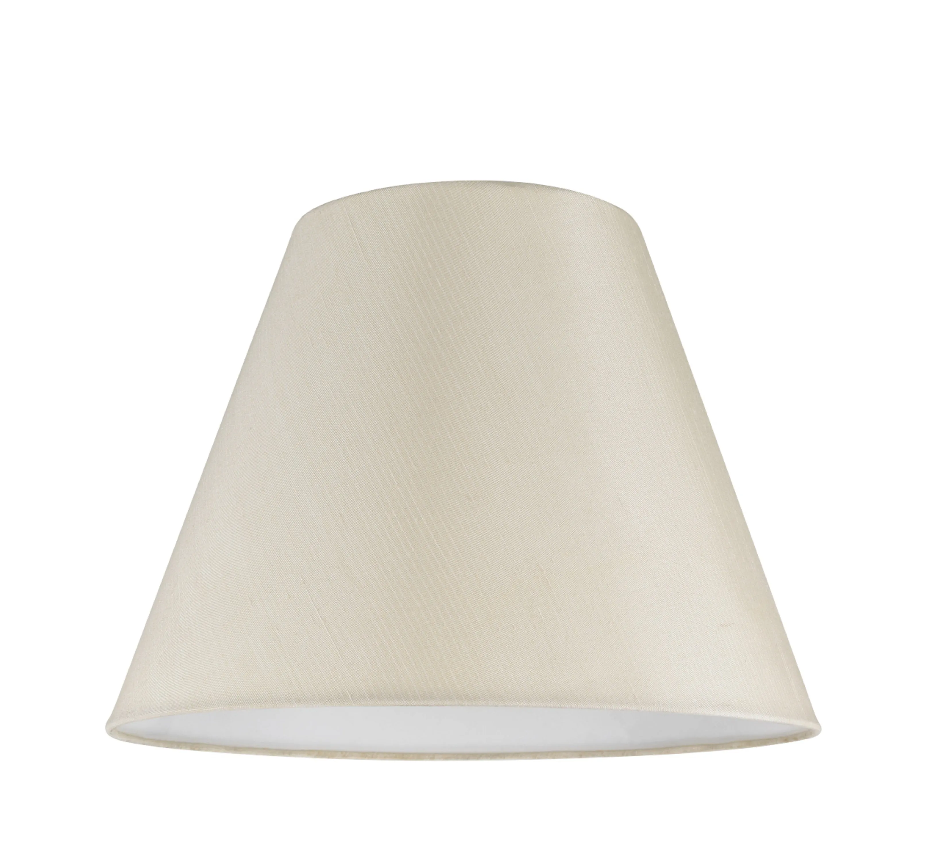 # 32010 Transitional Hardback Empire Shape Spider Construction Shade, Ivory Textured Fabric, 14" wide (7" x 14" x 11")