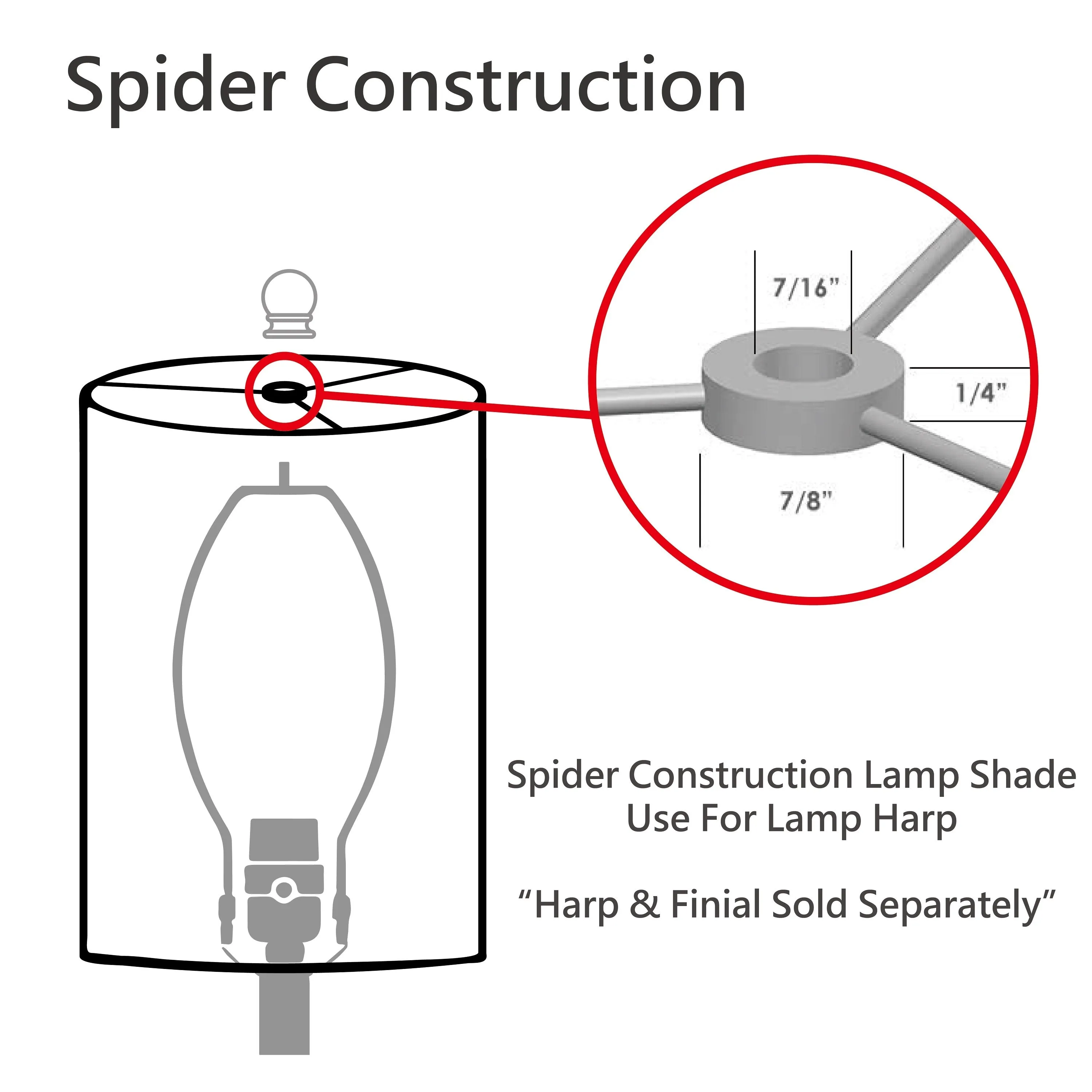 # 32028  Transitional Rectangle Hardback Shape Spider Construction Shade in Off White, 16" wide, Top: 8"   14" Bottom: 10"   16" Height 10"