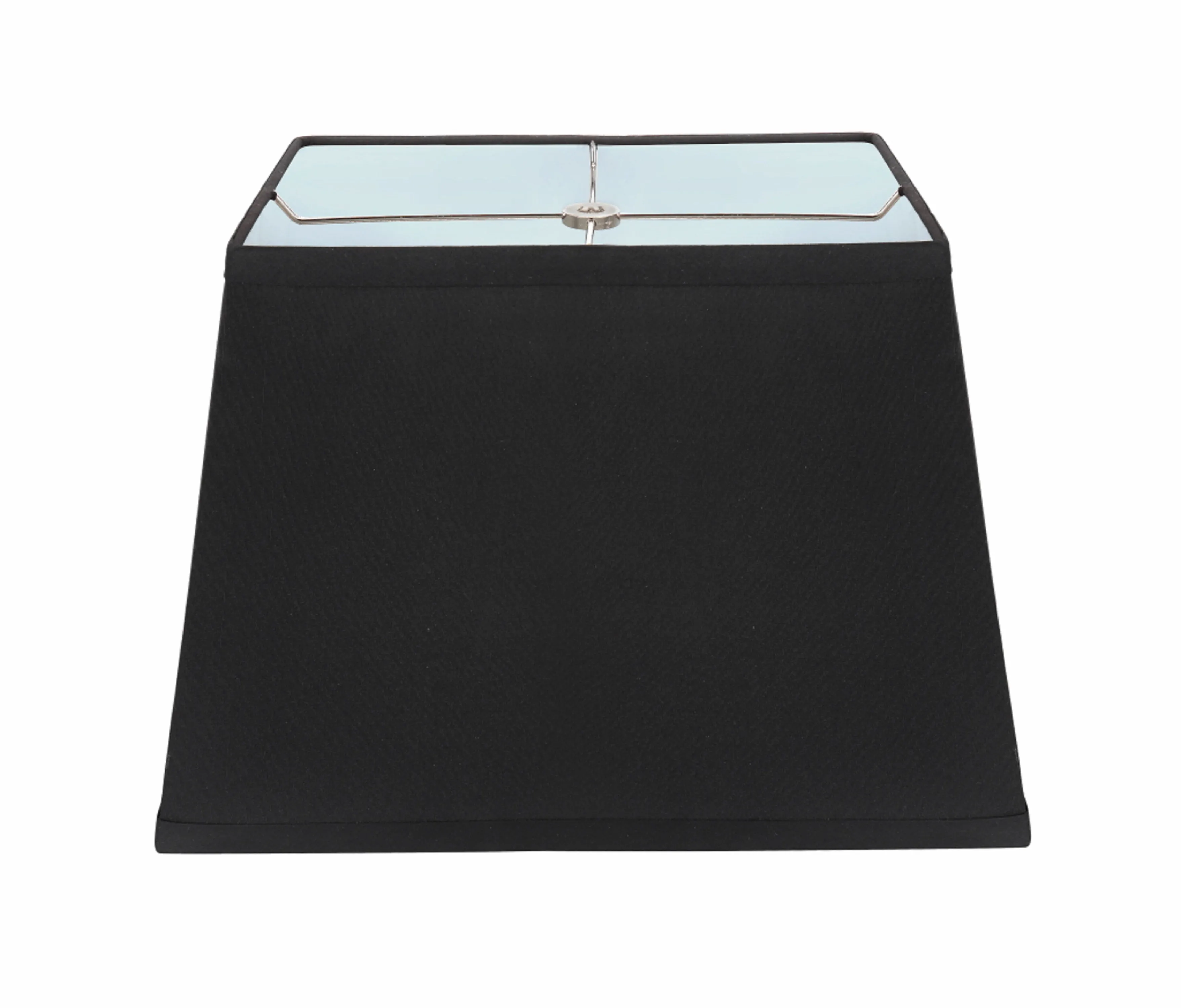 # 36121 Transitional Rectangle Hardback Shape Spider Construction Lamp Shade in Black, 14 1/2" wide, Top:(8"   11") Bottom:(9 1/2"   14 1/2")  x Height: 10"