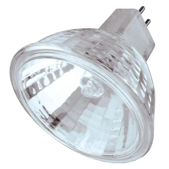 20 Watt MR16 Halogen Low Voltage Xenon Flood Clear Lens GU5.3 Base, 12 Volt, Card (2-Pack)