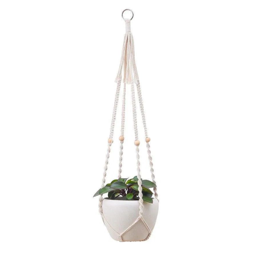 4 Pcs Set Handwoven Macrame Planters