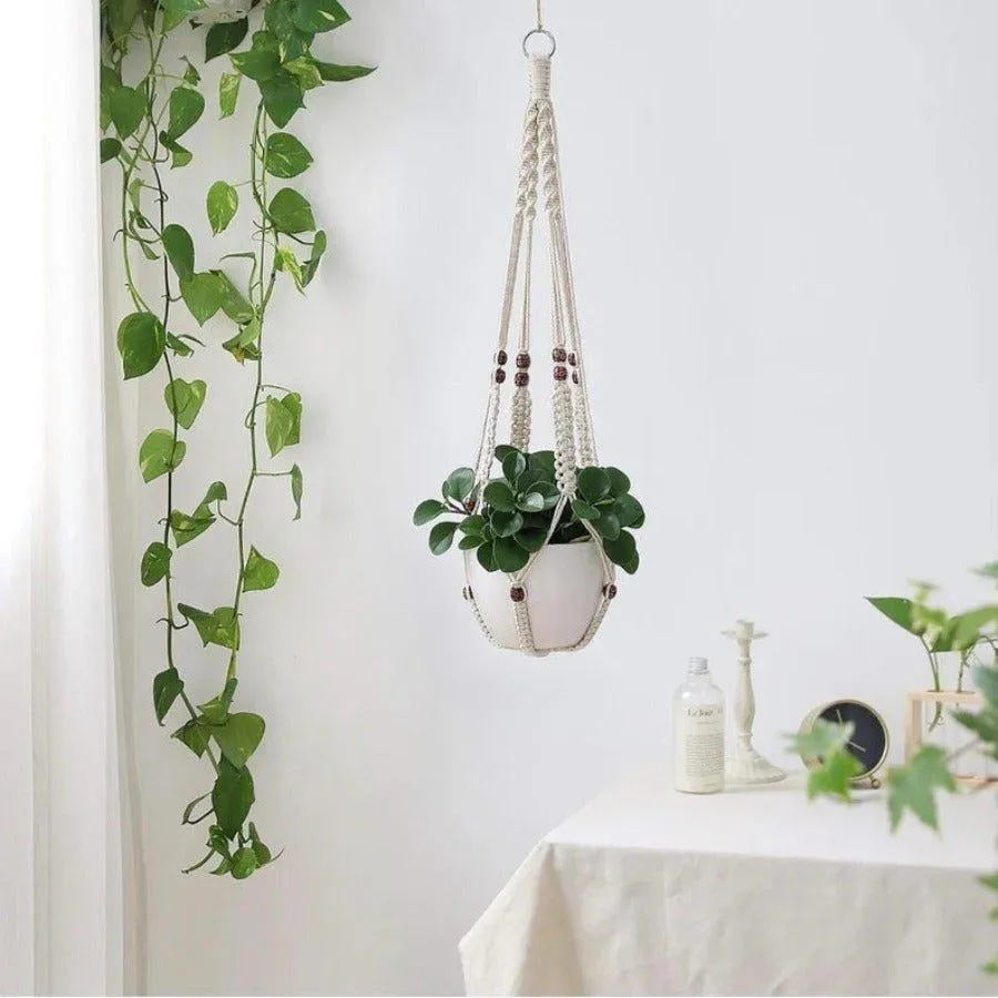 4 Pcs Set Handwoven Macrame Planters