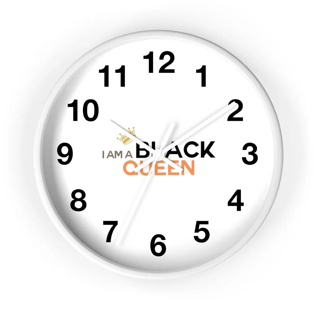 Affirmation Feminist pro choice Wall clock -  I am a black queen centered