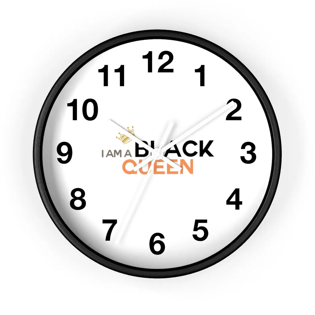 Affirmation Feminist pro choice Wall clock -  I am a black queen centered