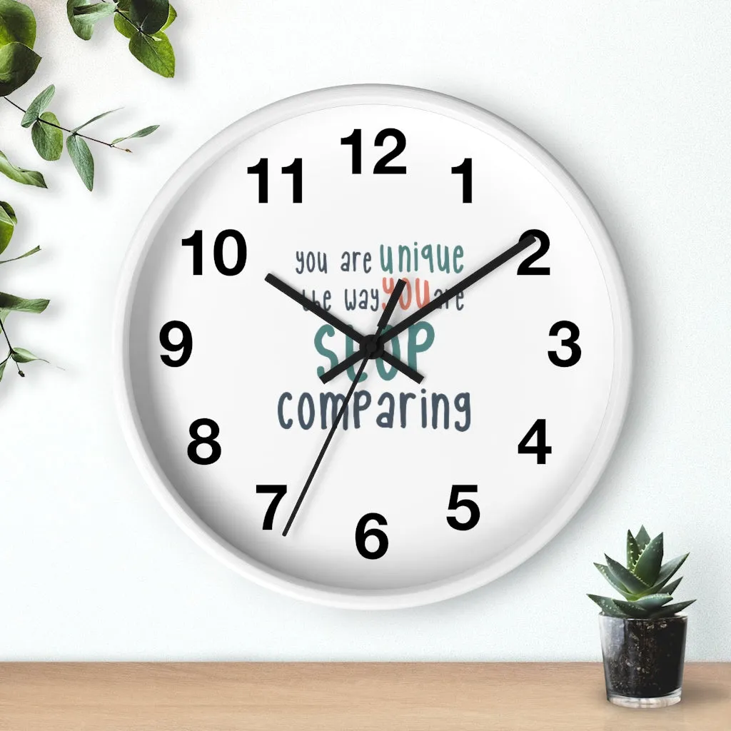 Affirmation Feminist pro choice Wall clock - I am me only me green with coral