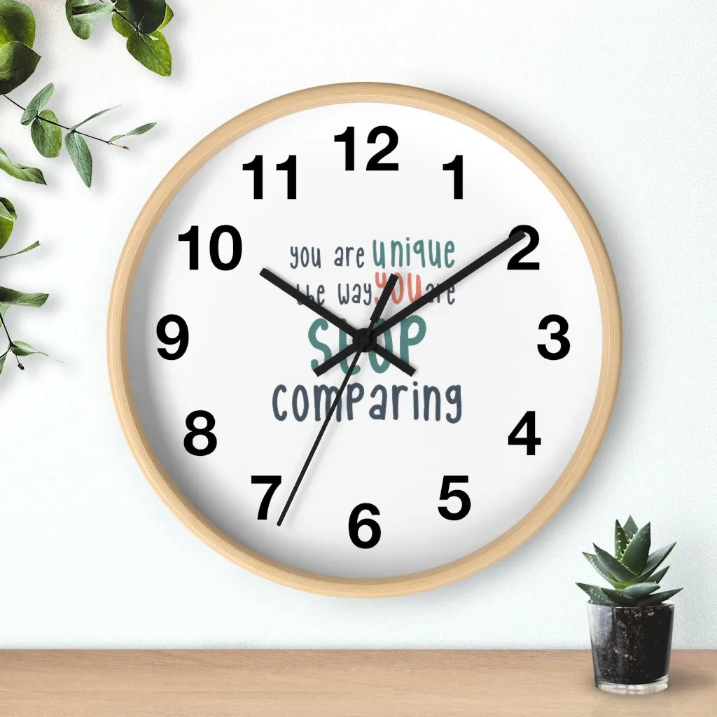 Affirmation Feminist pro choice Wall clock - I am me only me green with coral