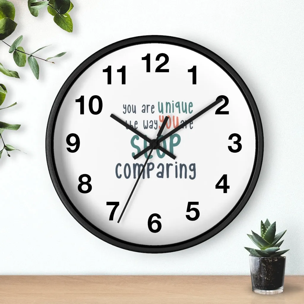 Affirmation Feminist pro choice Wall clock - I am me only me green with coral