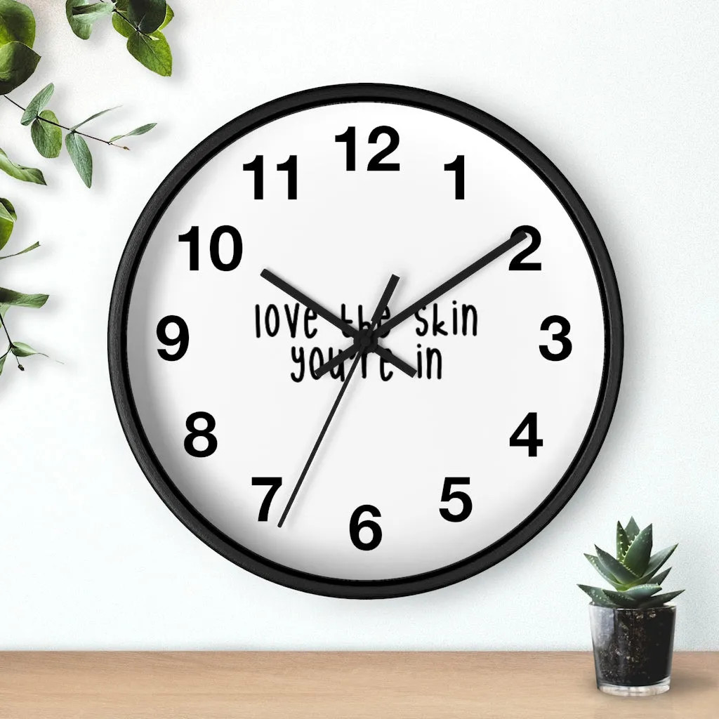 Affirmation Feminist pro choice Wall clock - Love the skin You're in