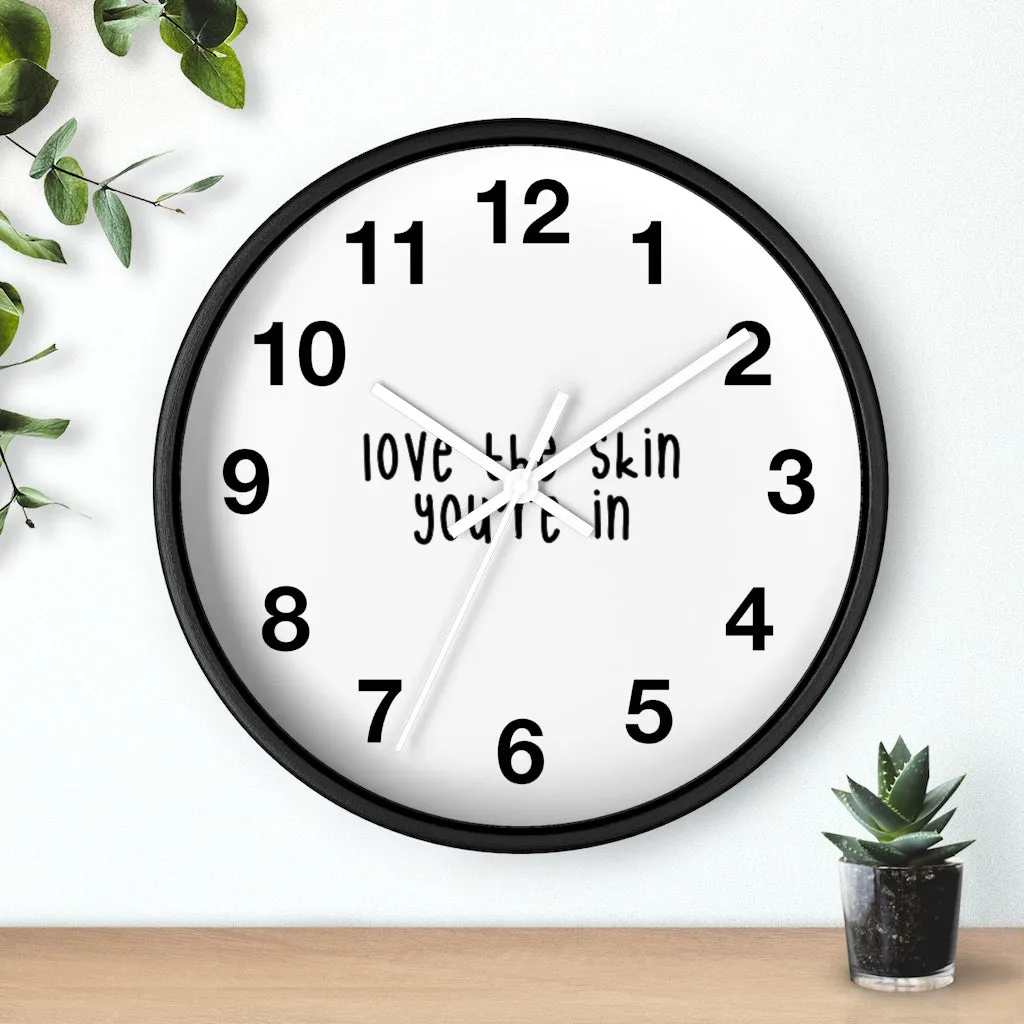 Affirmation Feminist pro choice Wall clock - Love the skin You're in