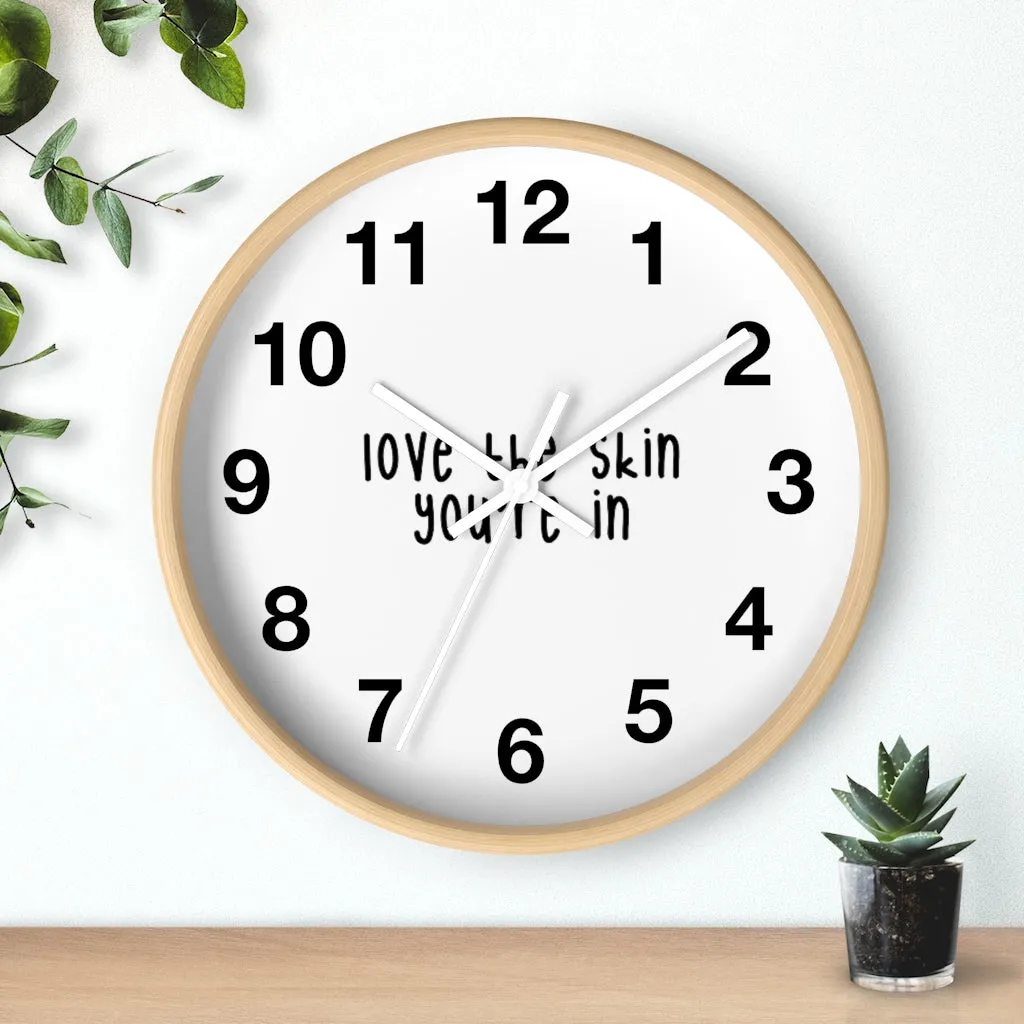 Affirmation Feminist pro choice Wall clock - Love the skin You're in