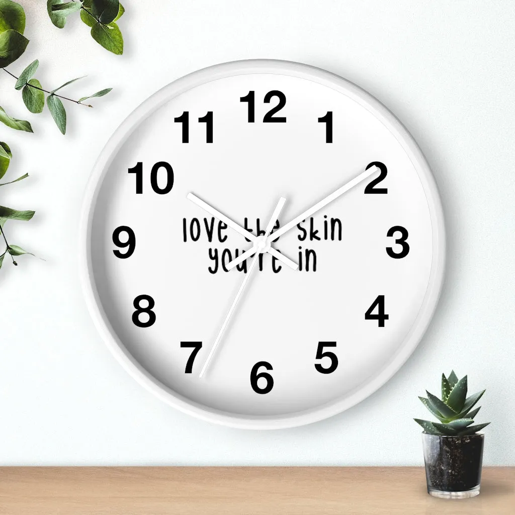 Affirmation Feminist pro choice Wall clock - Love the skin You're in