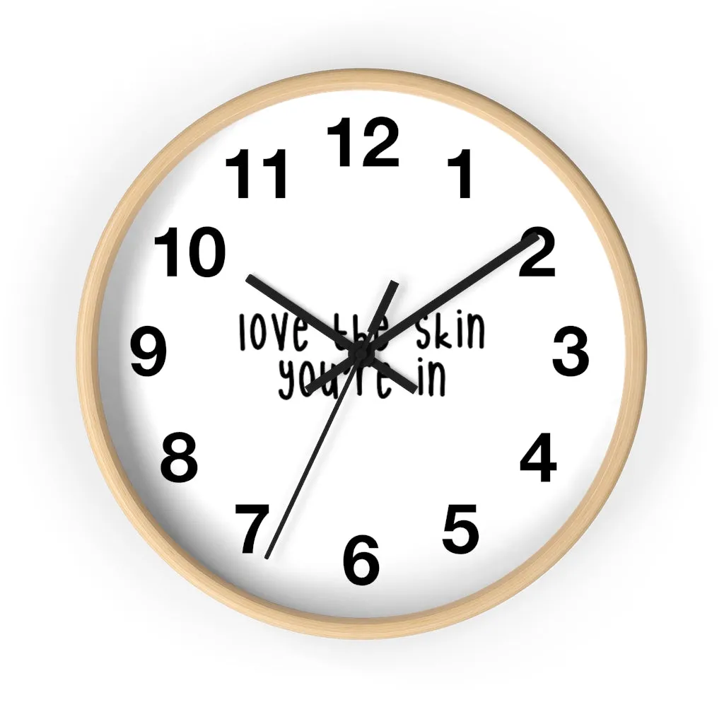 Affirmation Feminist pro choice Wall clock - Love the skin You're in