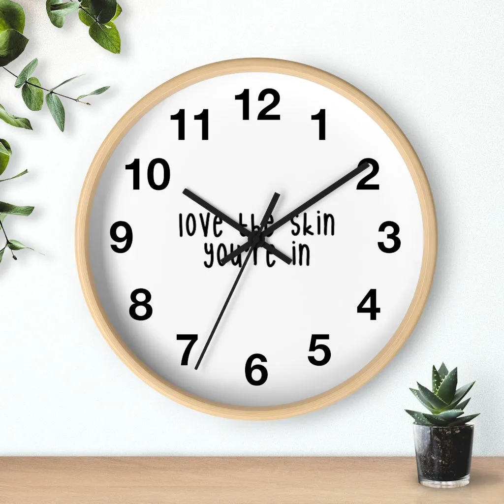 Affirmation Feminist pro choice Wall clock - Love the skin You're in