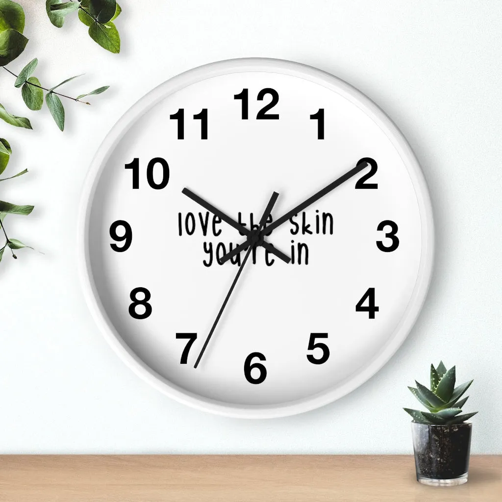 Affirmation Feminist pro choice Wall clock - Love the skin You're in