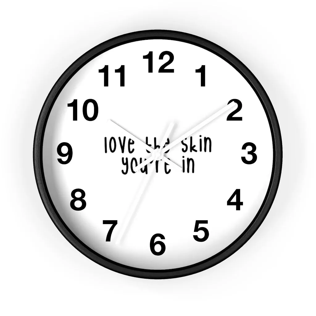 Affirmation Feminist pro choice Wall clock - Love the skin You're in