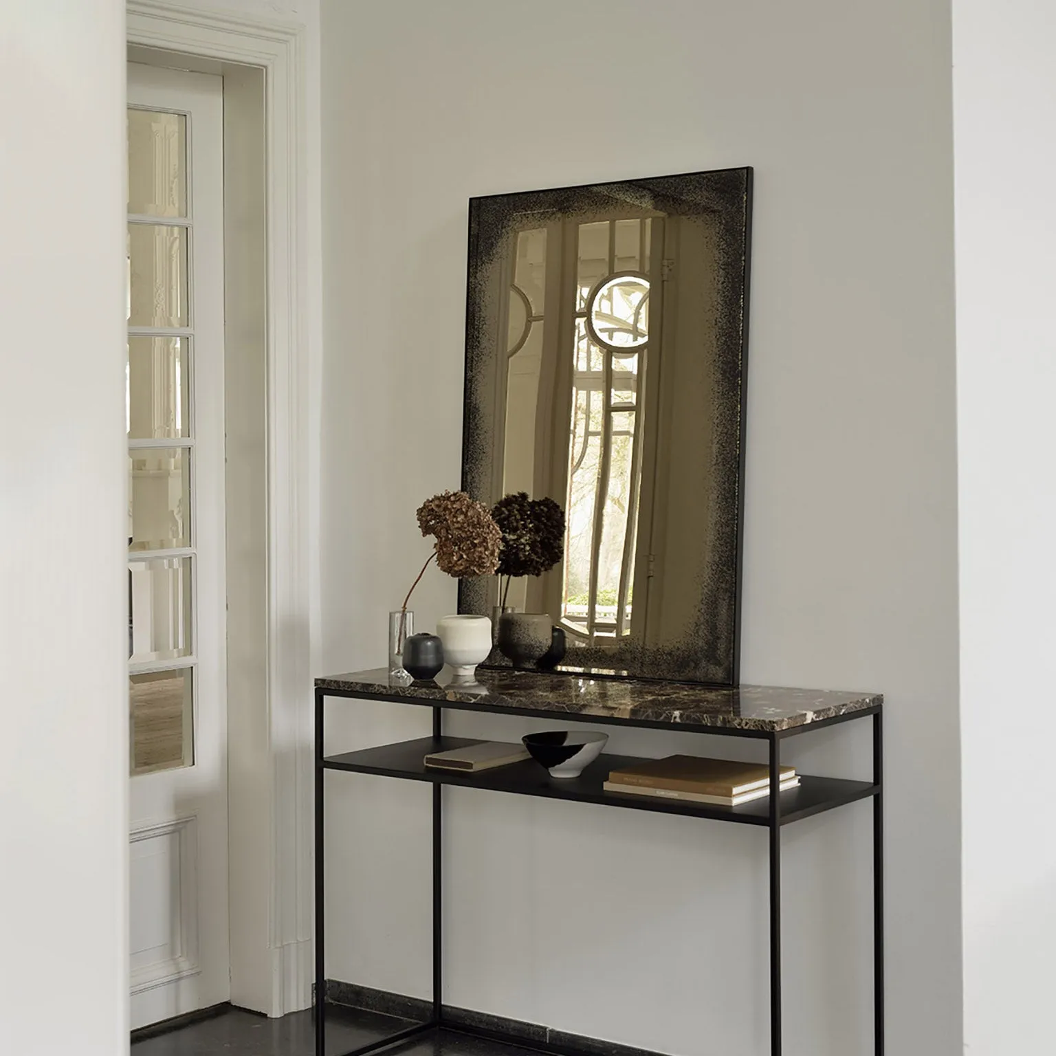 Aged Rectangular Wall Mirror