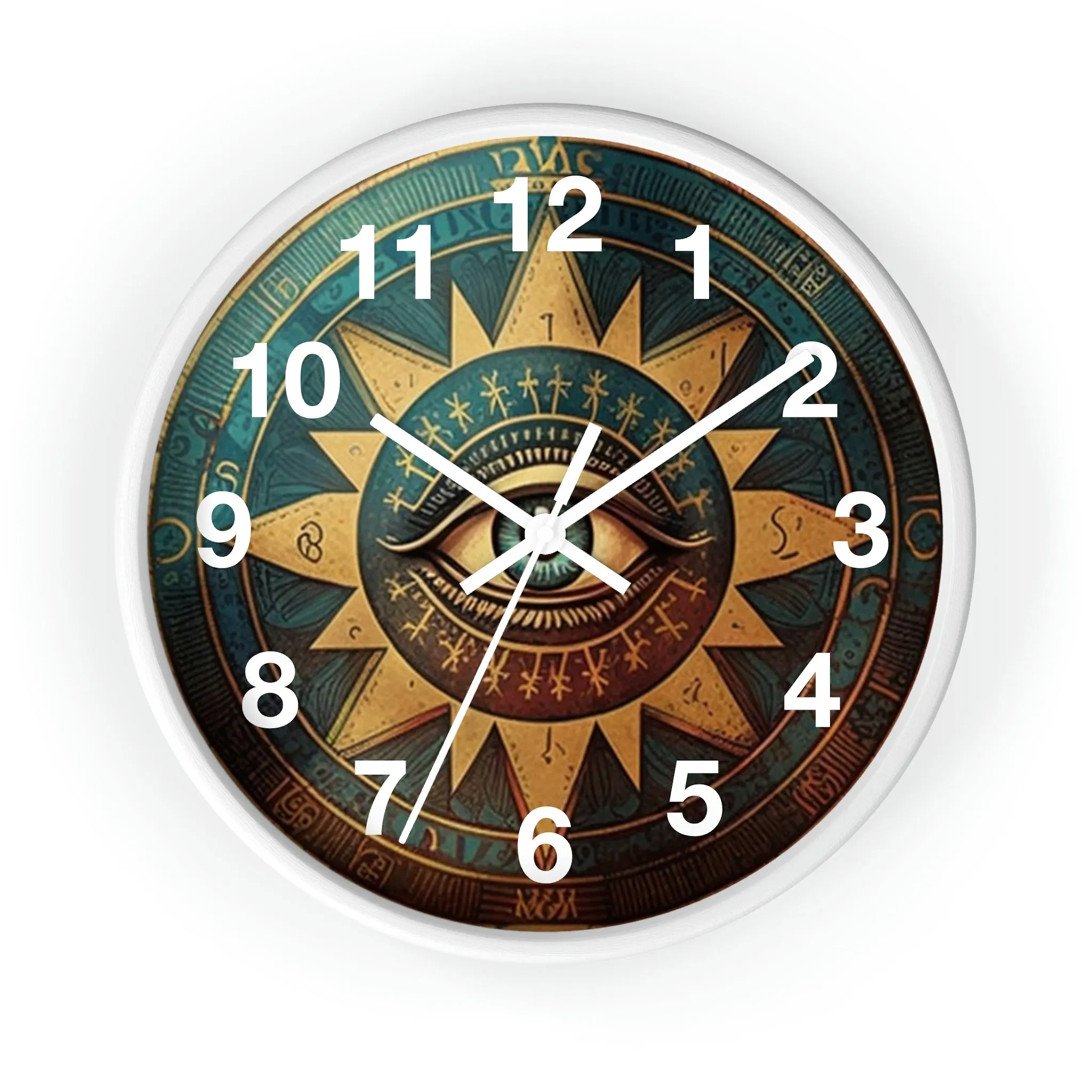 All Seeing Eye Masonic Wall Clock w/ numbers