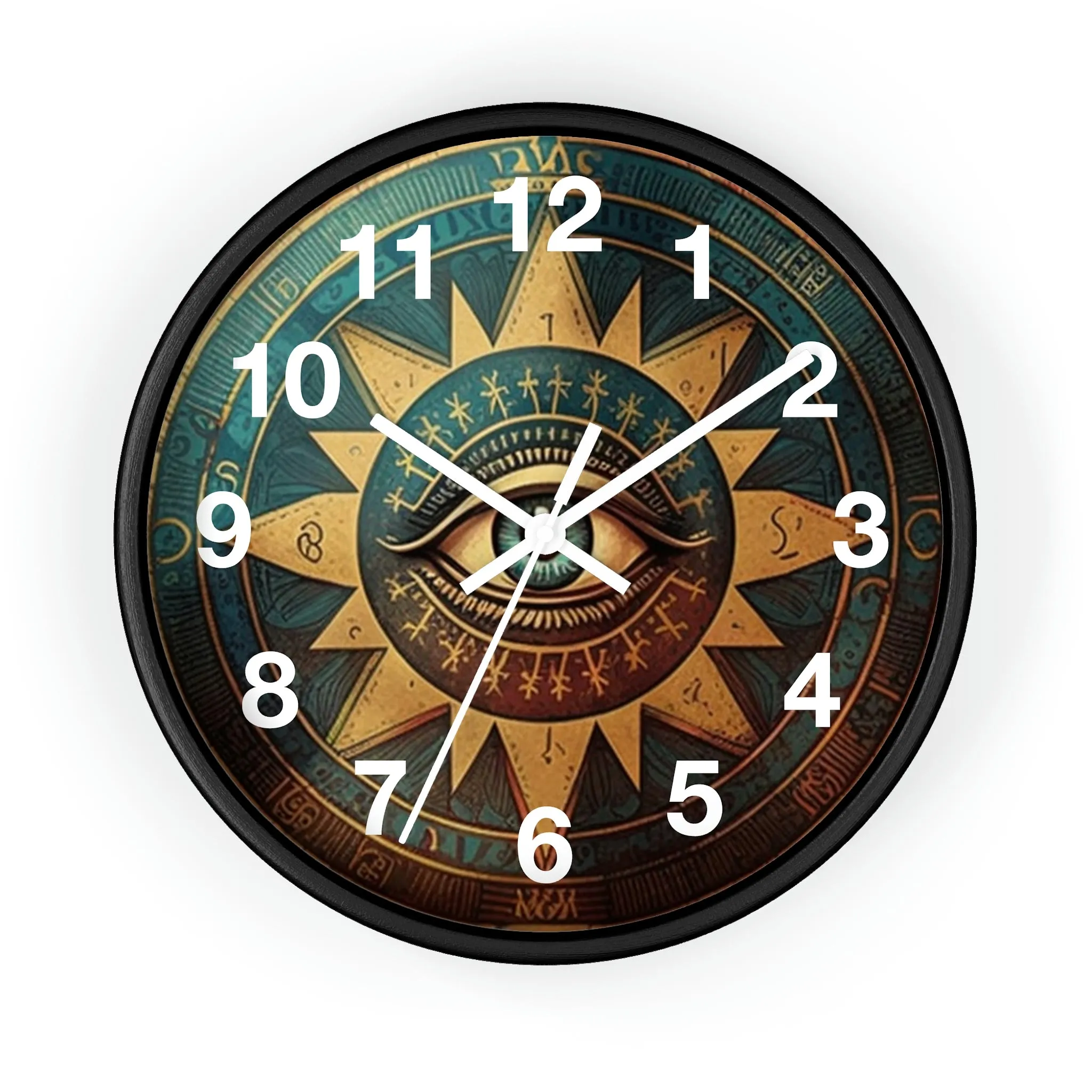 All Seeing Eye Masonic Wall Clock w/ numbers