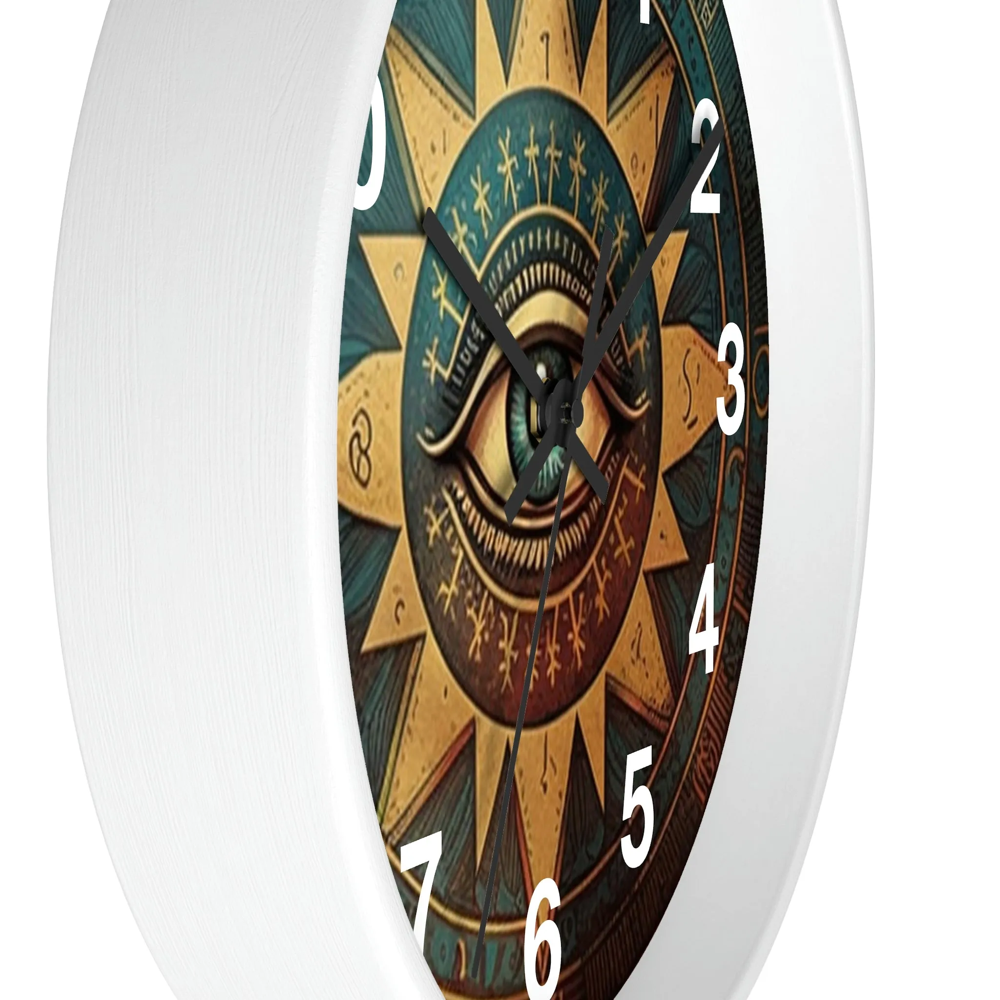 All Seeing Eye Masonic Wall Clock w/ numbers