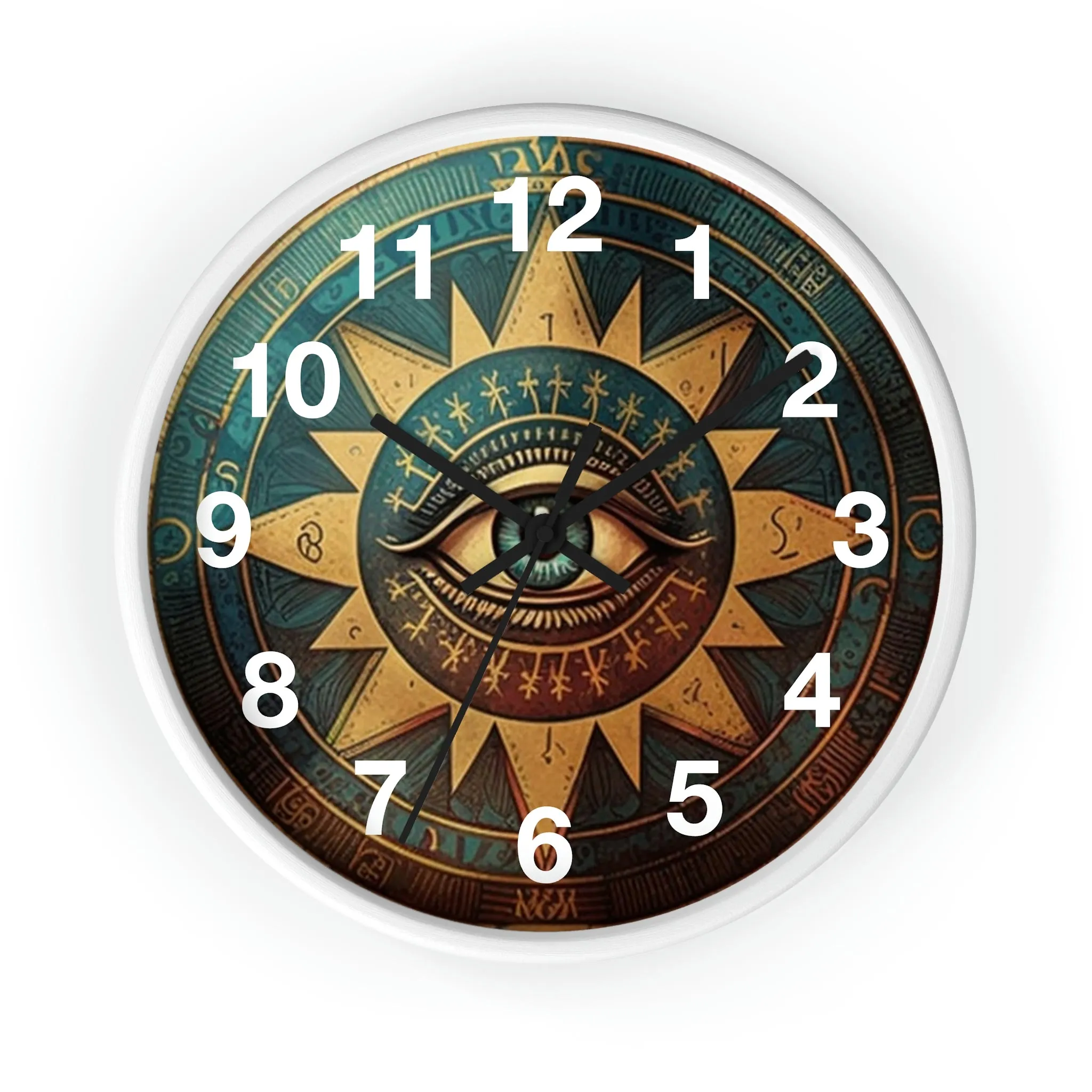 All Seeing Eye Masonic Wall Clock w/ numbers