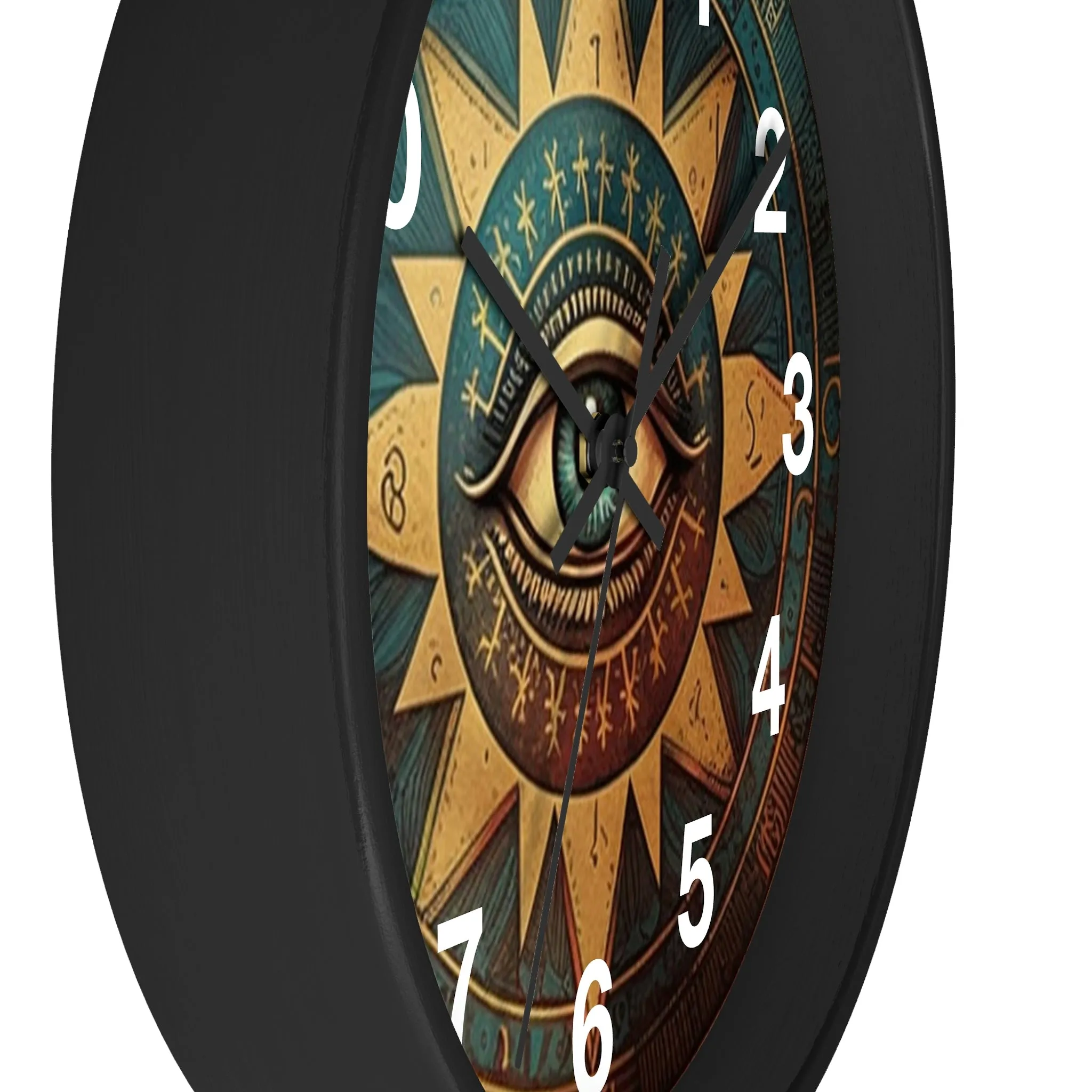 All Seeing Eye Masonic Wall Clock w/ numbers