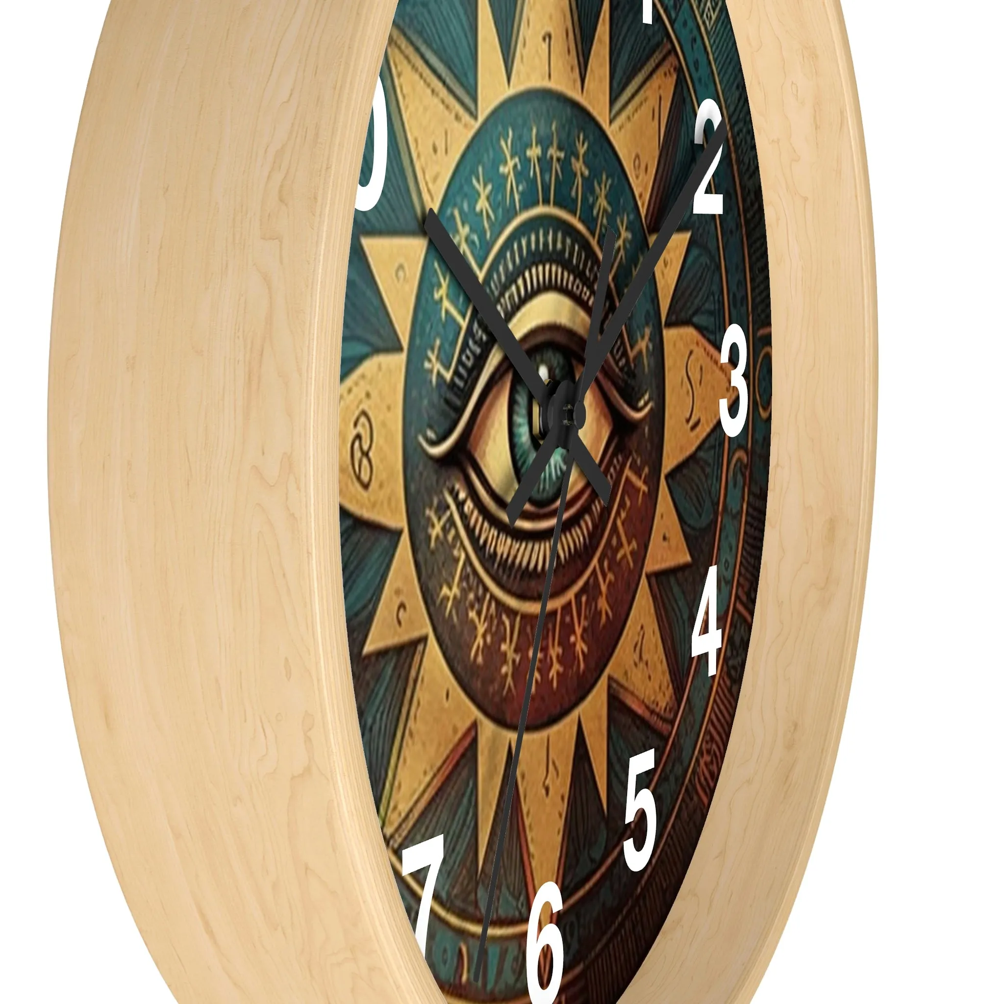 All Seeing Eye Masonic Wall Clock w/ numbers