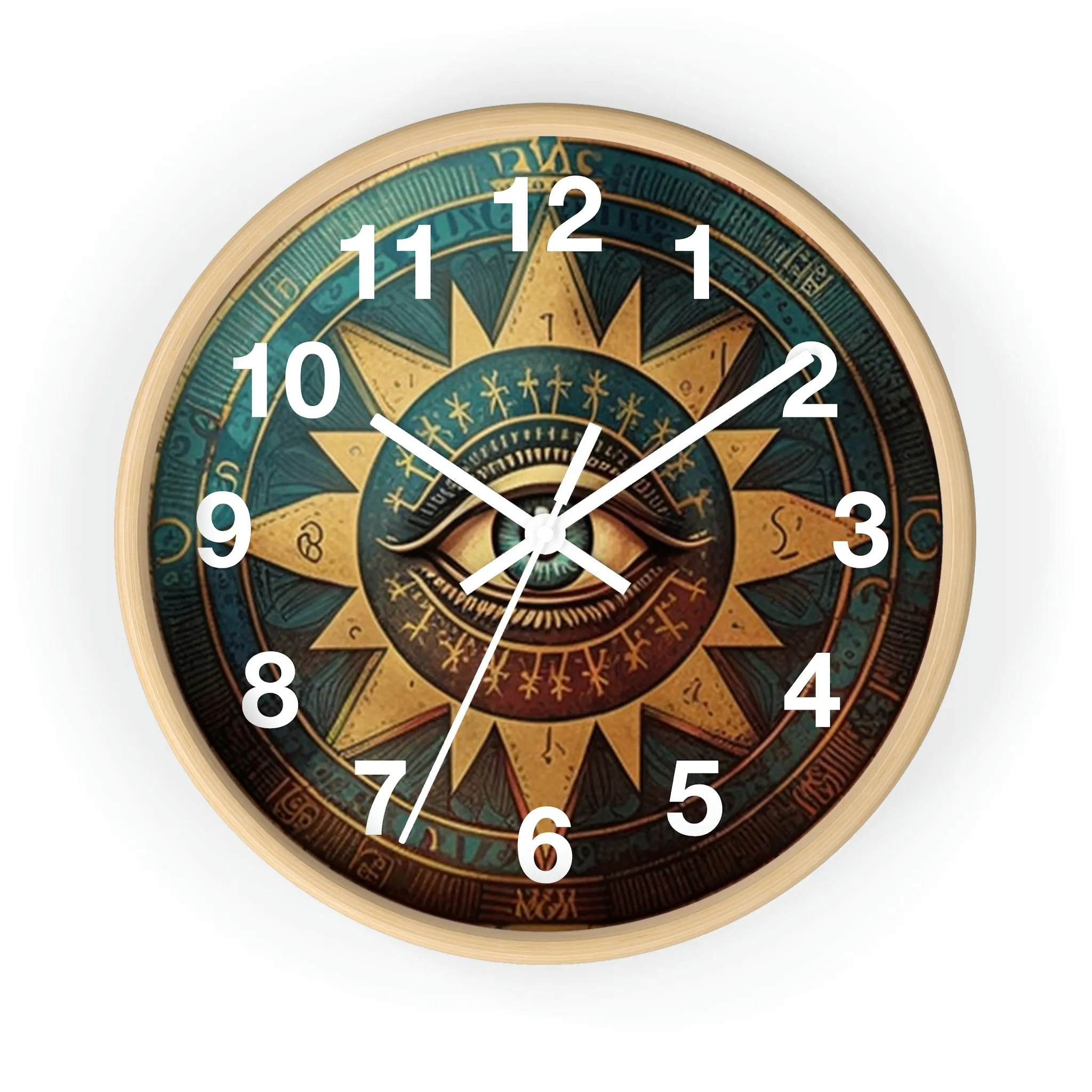 All Seeing Eye Masonic Wall Clock w/ numbers