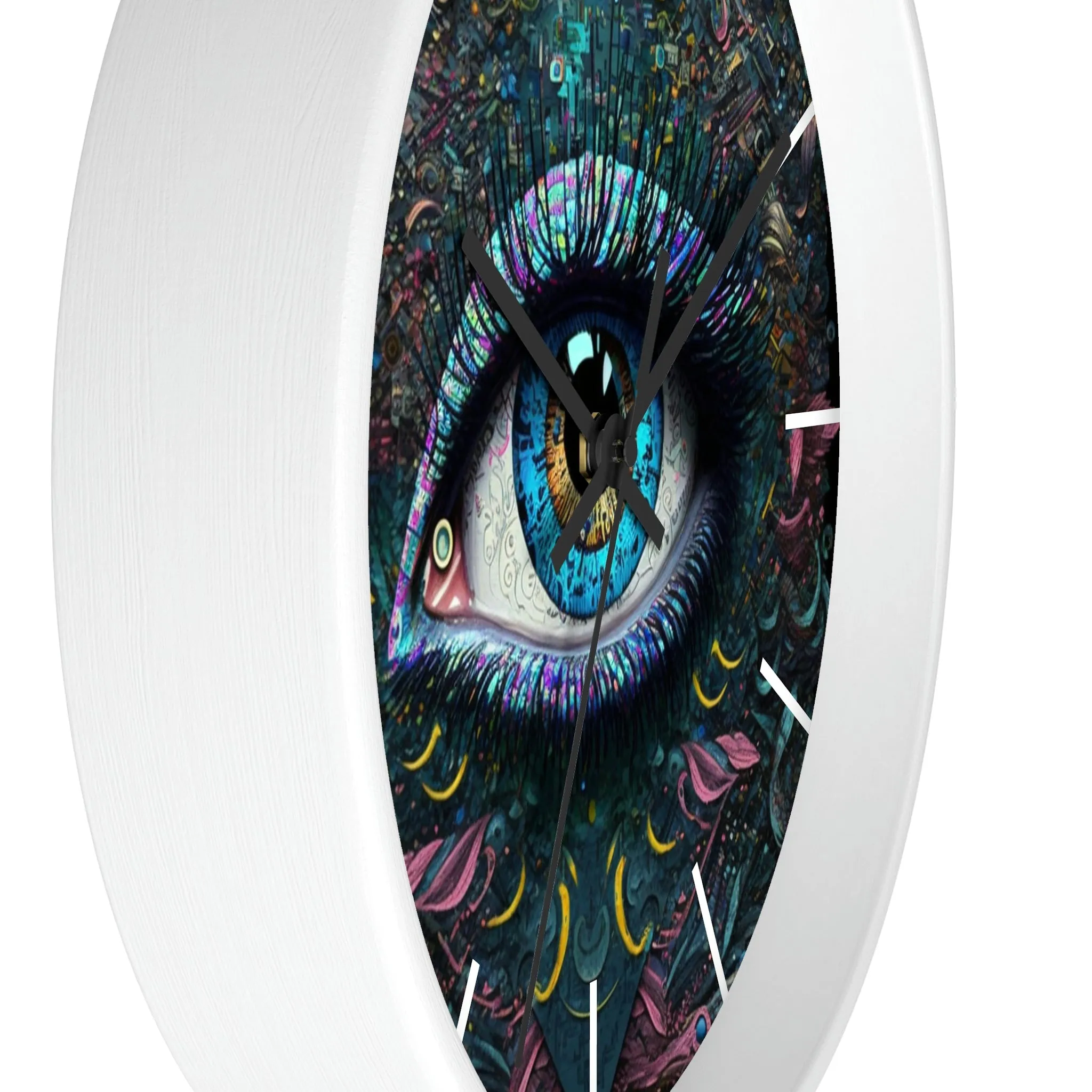 All Seeing Eye Wall Clock #1w/ lines