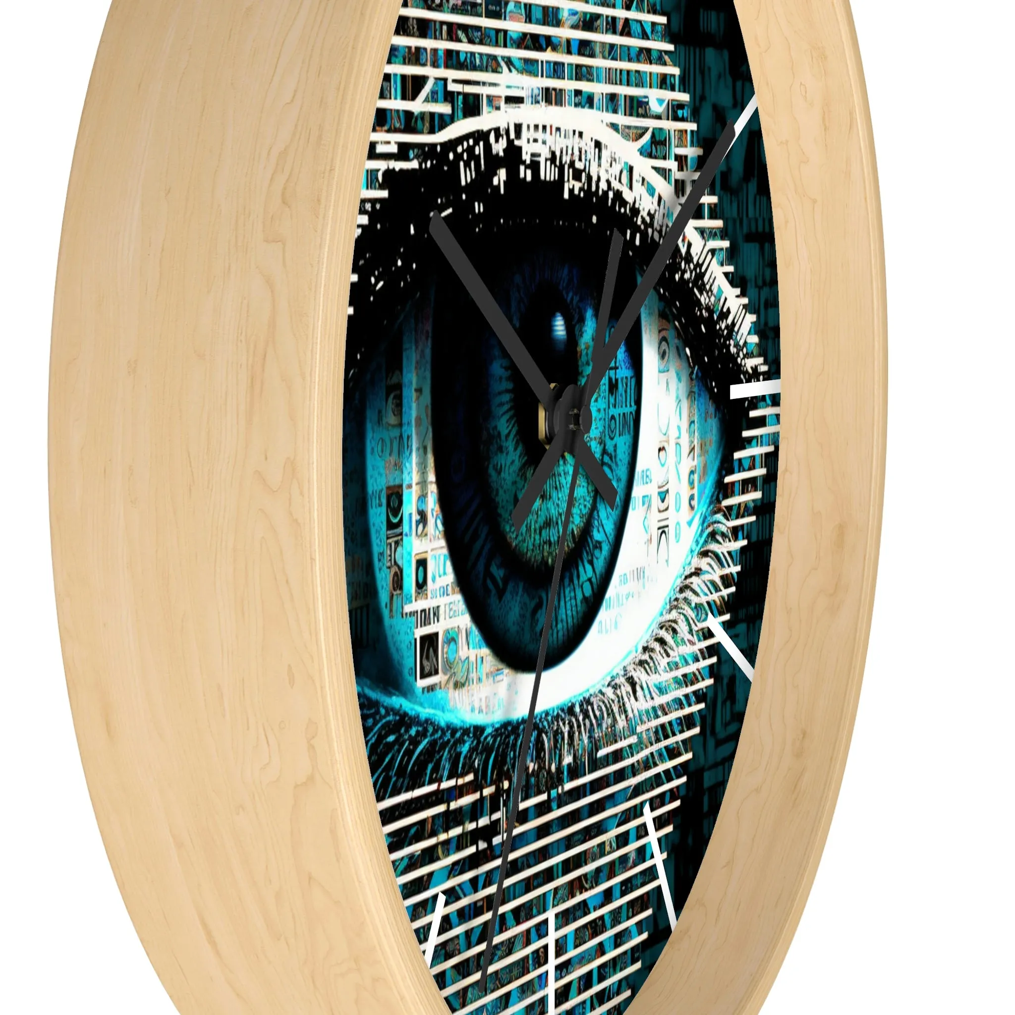 All Seeing Eye Wall Clock #2 w/ lines