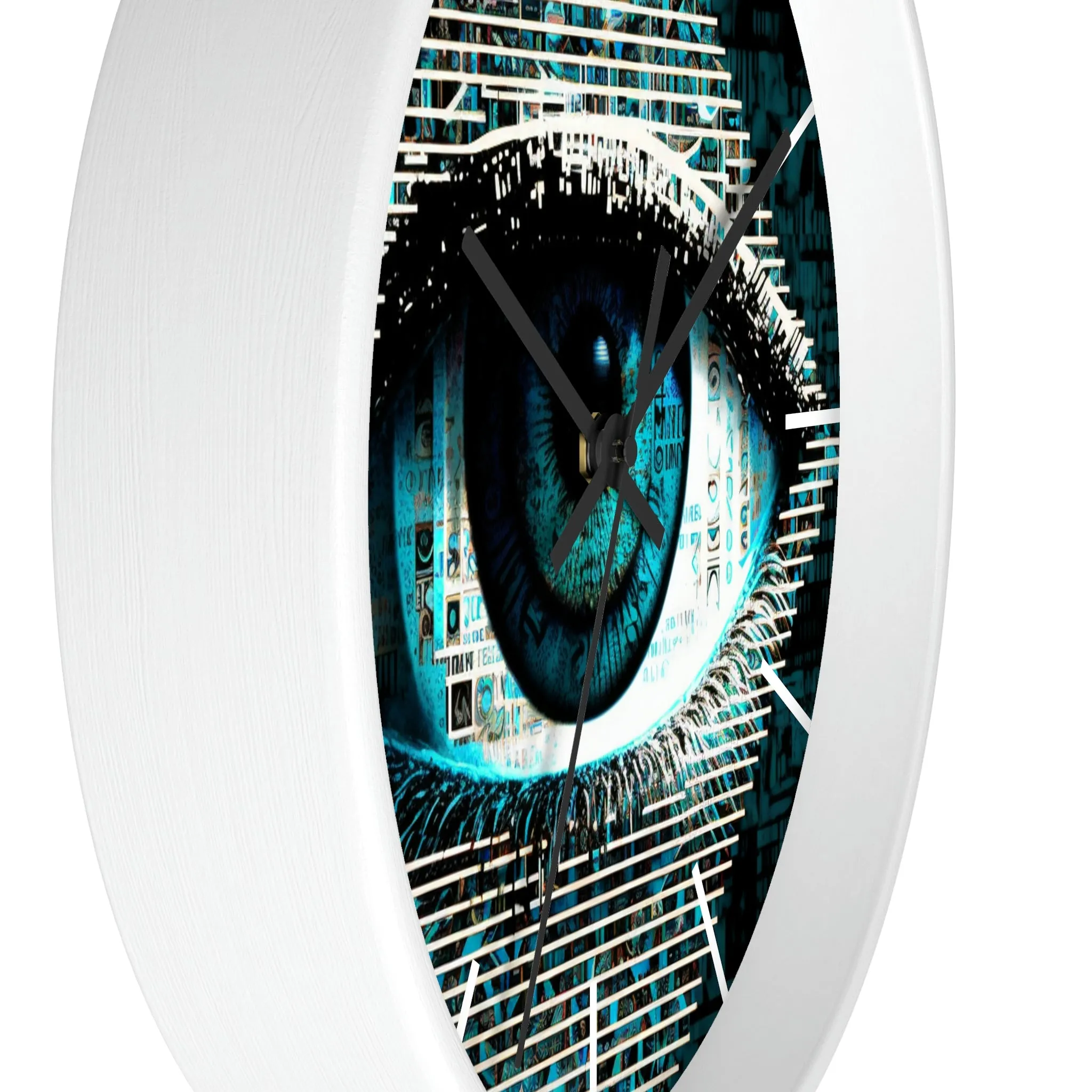 All Seeing Eye Wall Clock #2 w/ lines