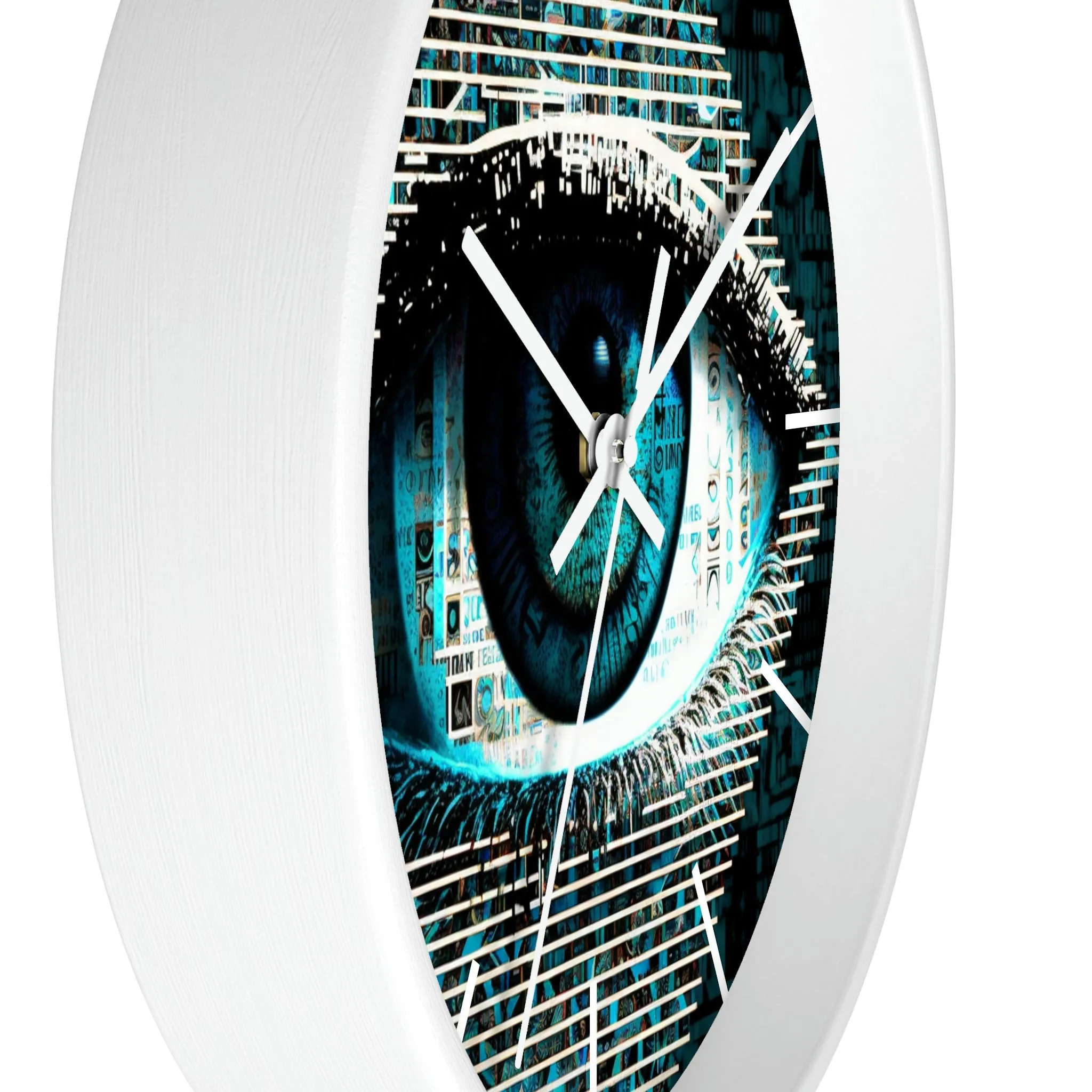 All Seeing Eye Wall Clock #2 w/ lines