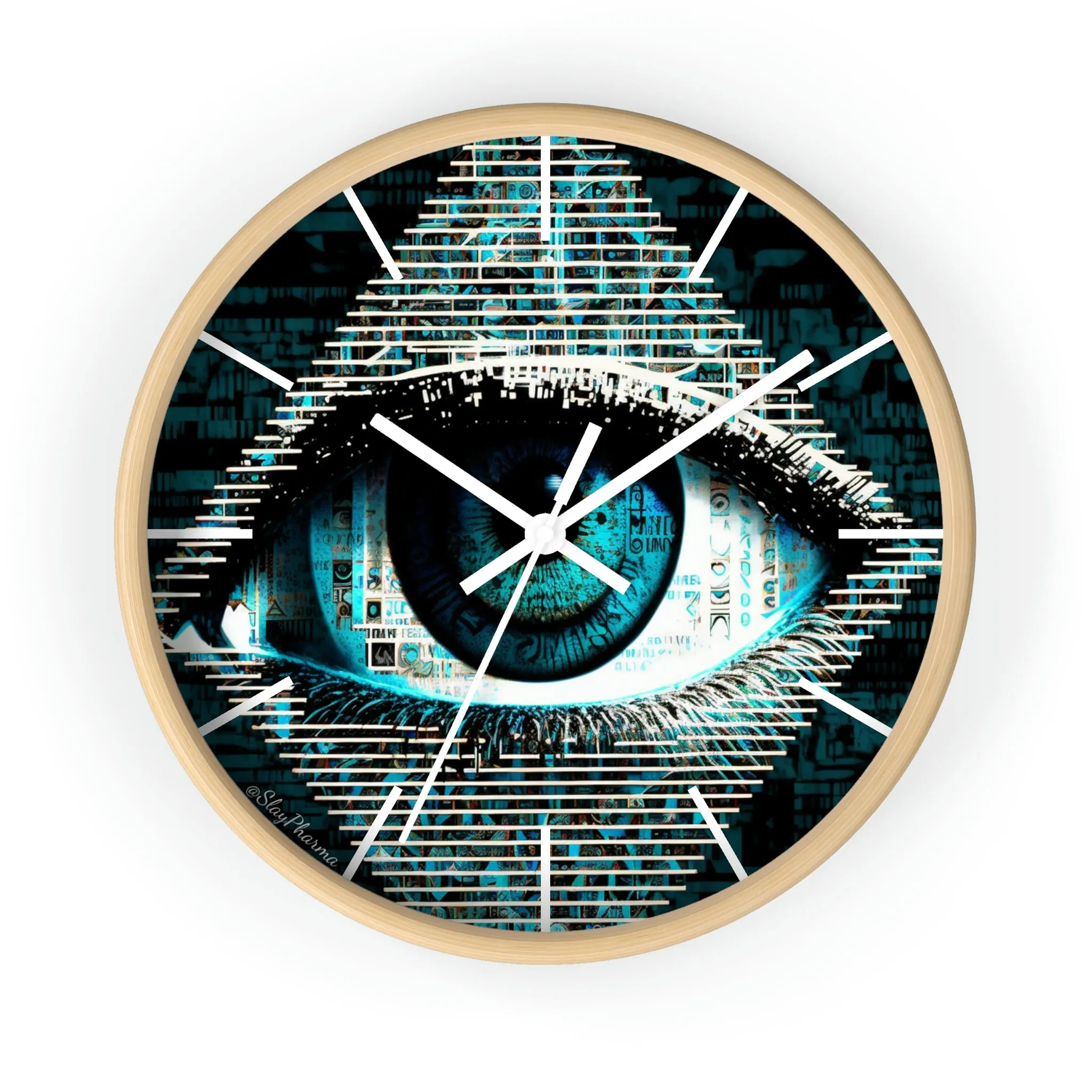 All Seeing Eye Wall Clock #2 w/ lines