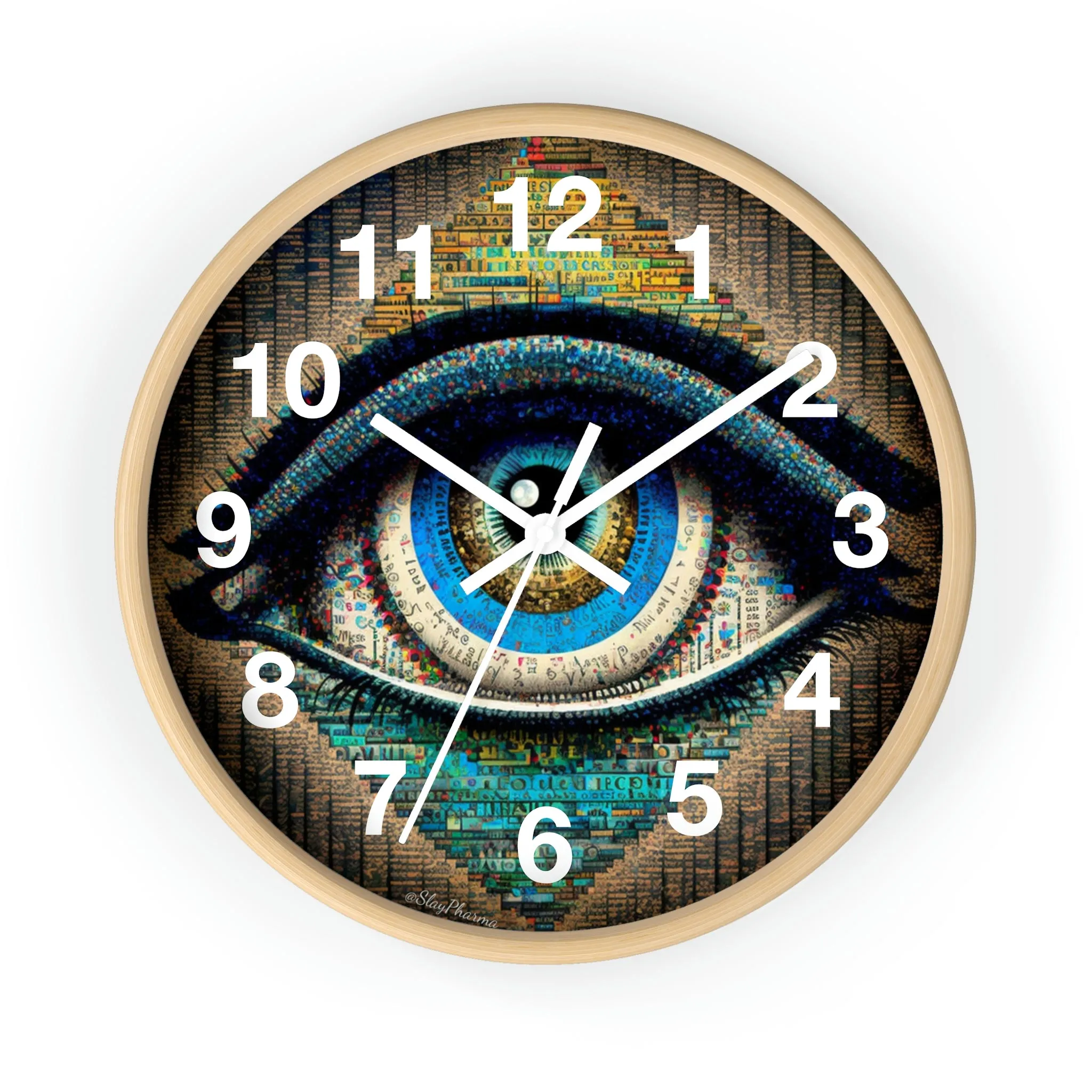 All Seeing Eye Wall Clock #3 w/ numbers