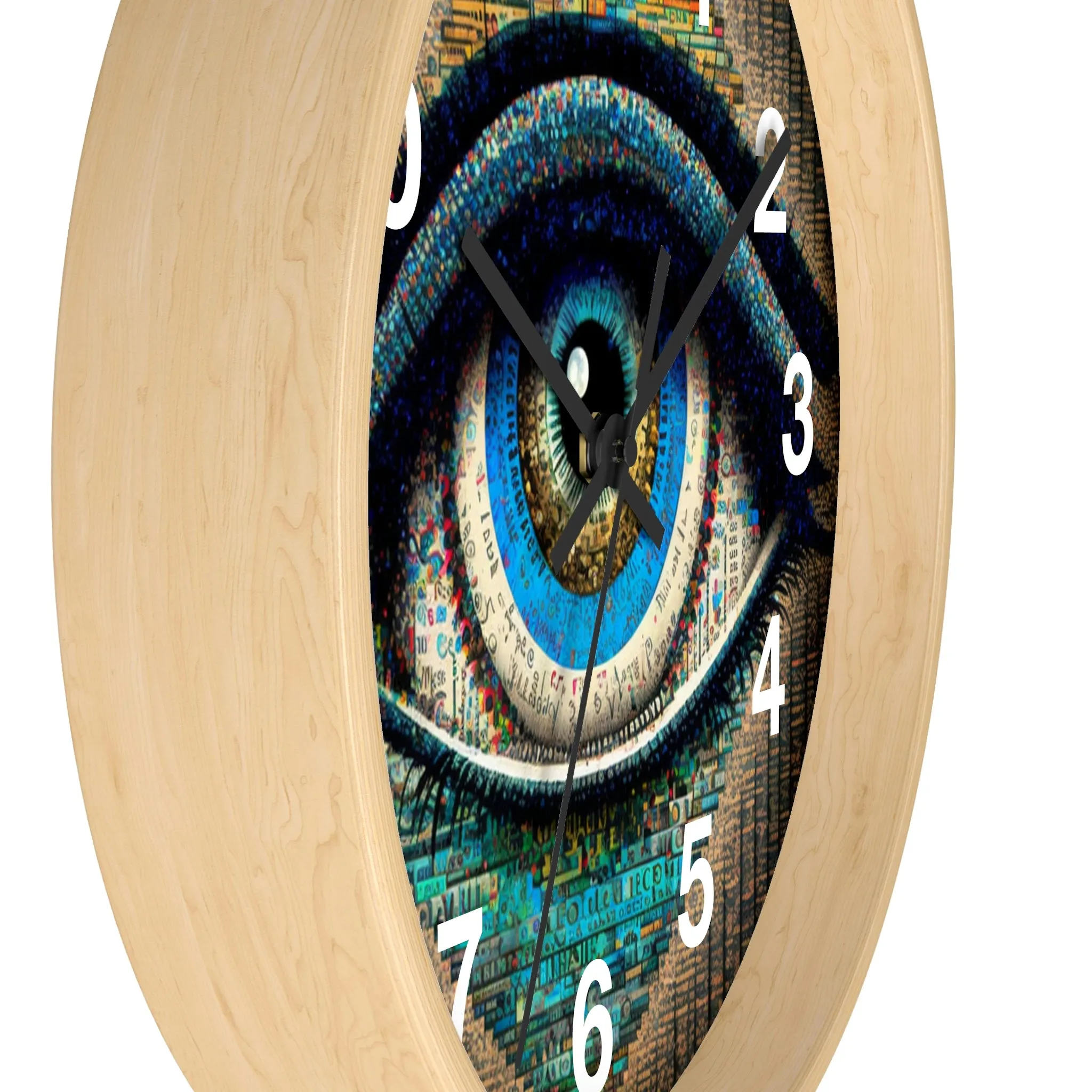 All Seeing Eye Wall Clock #3 w/ numbers