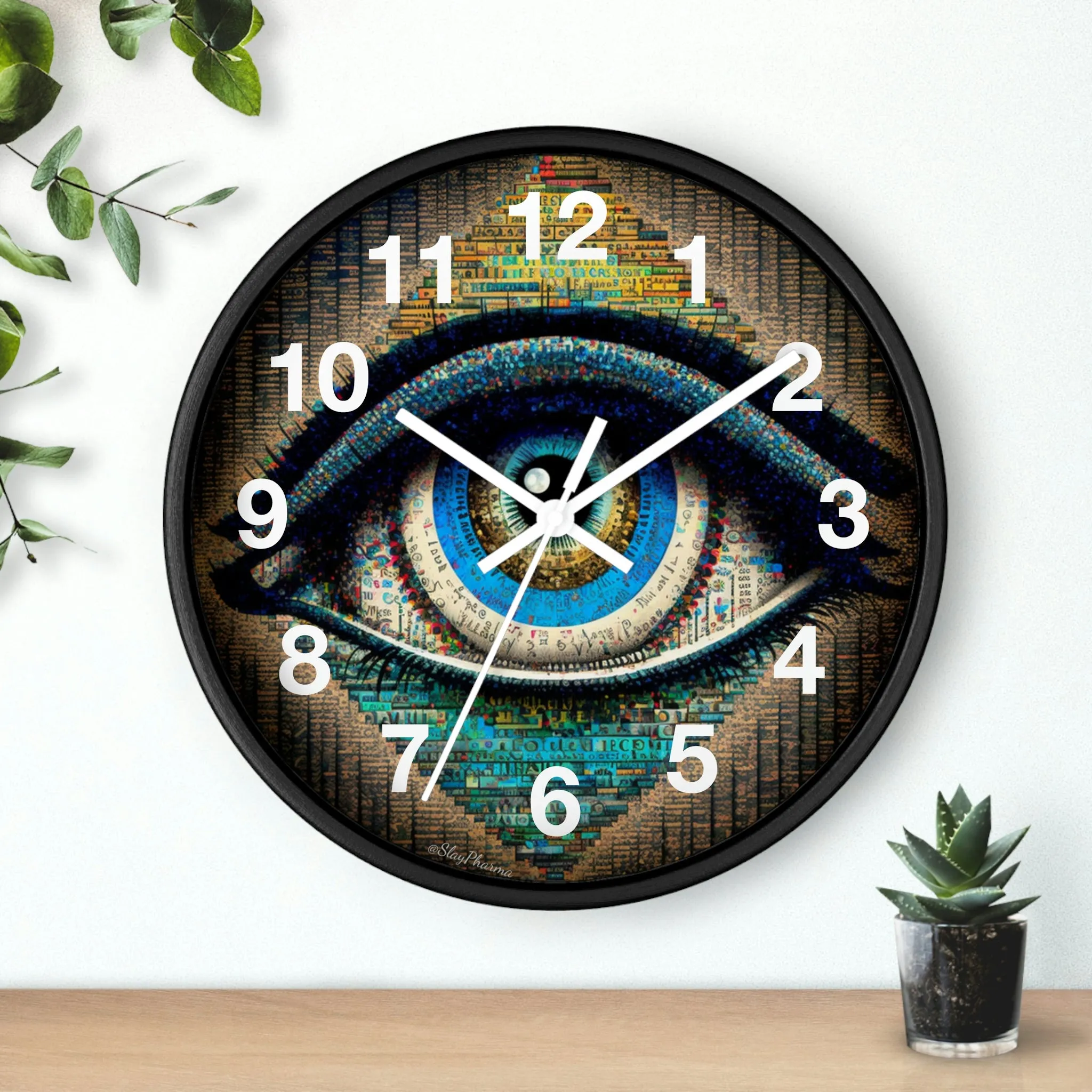 All Seeing Eye Wall Clock #3 w/ numbers