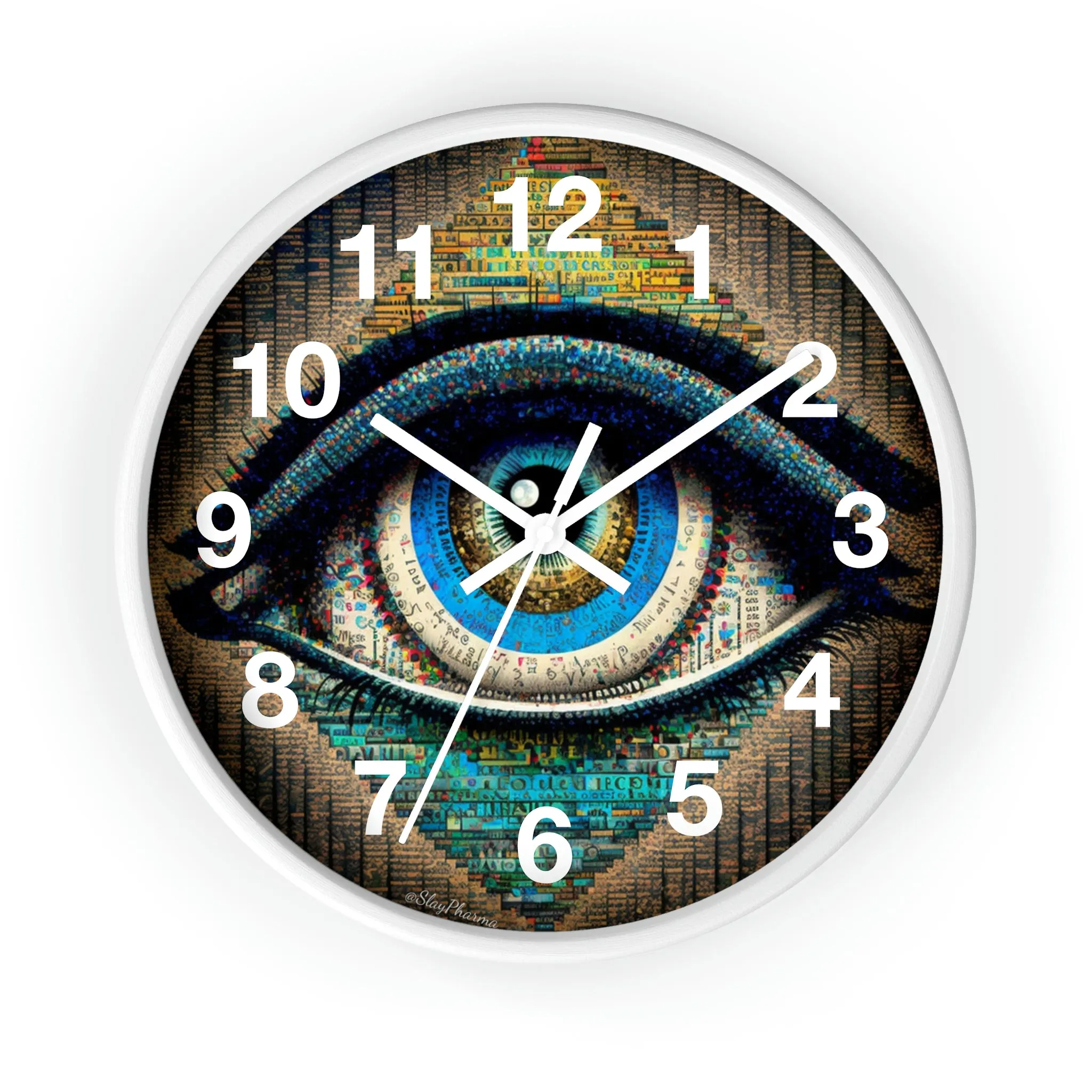 All Seeing Eye Wall Clock #3 w/ numbers