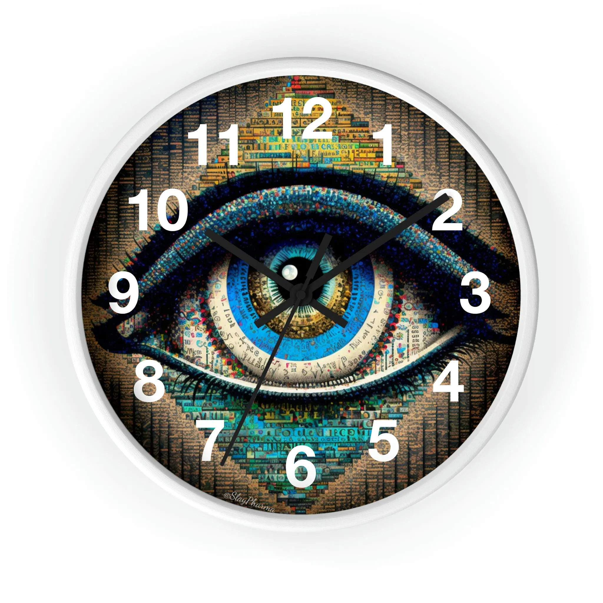 All Seeing Eye Wall Clock #3 w/ numbers