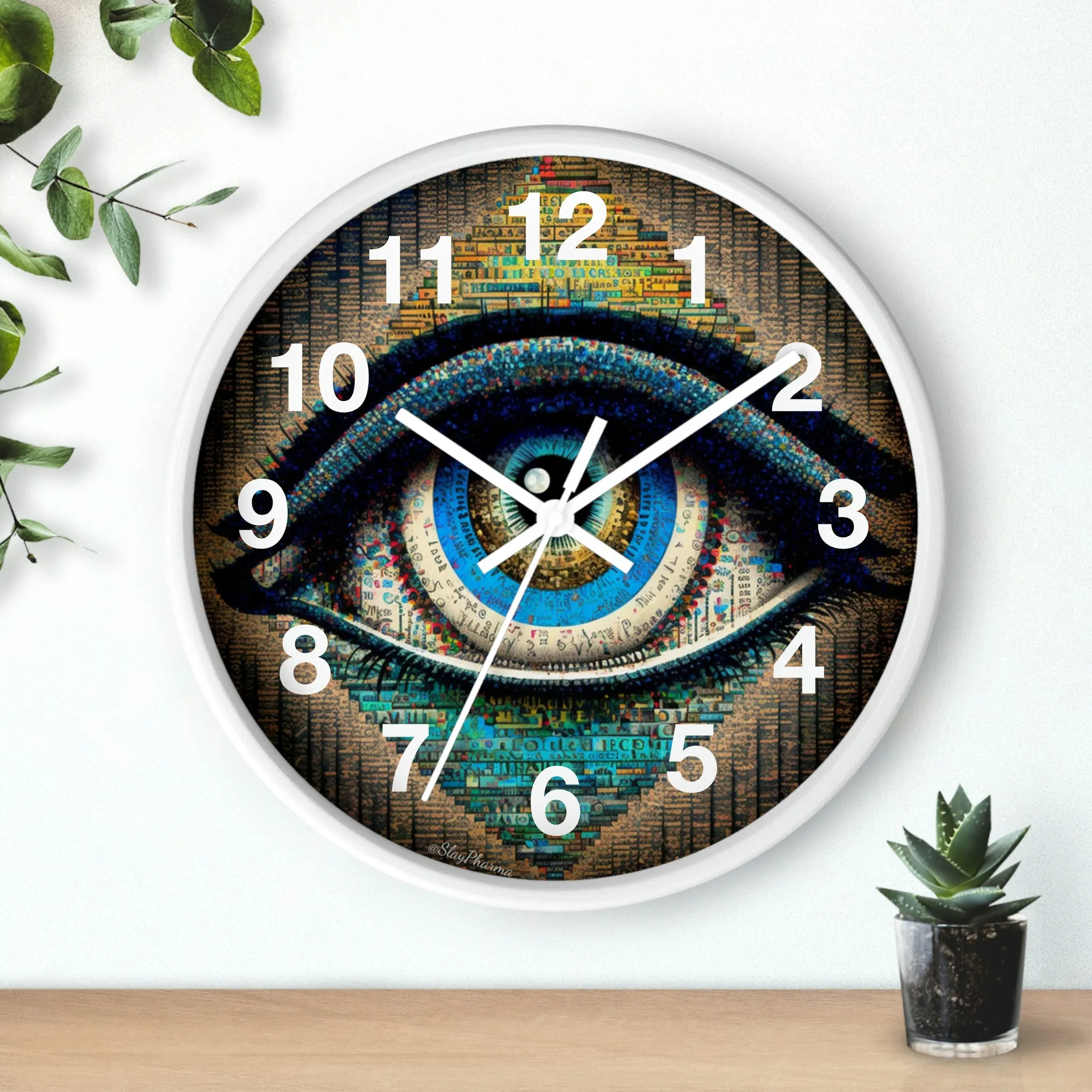 All Seeing Eye Wall Clock #3 w/ numbers