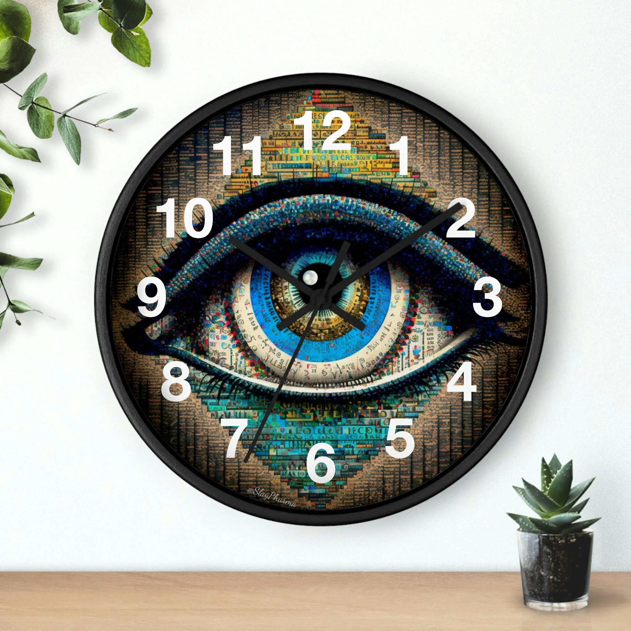 All Seeing Eye Wall Clock #3 w/ numbers