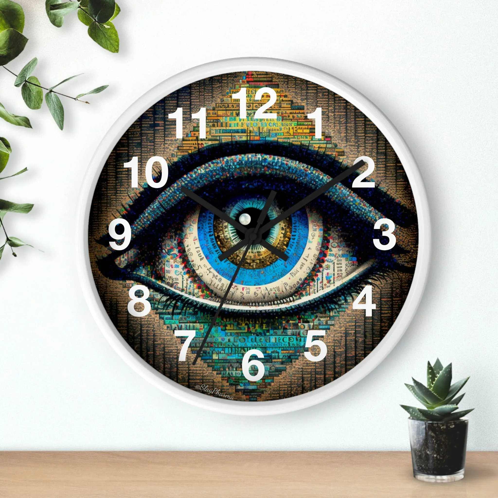 All Seeing Eye Wall Clock #3 w/ numbers