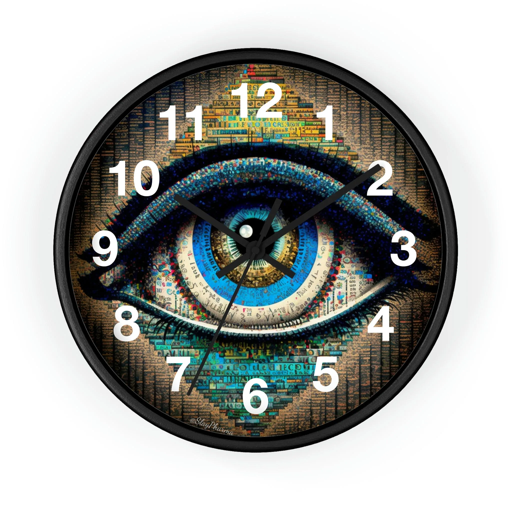 All Seeing Eye Wall Clock #3 w/ numbers