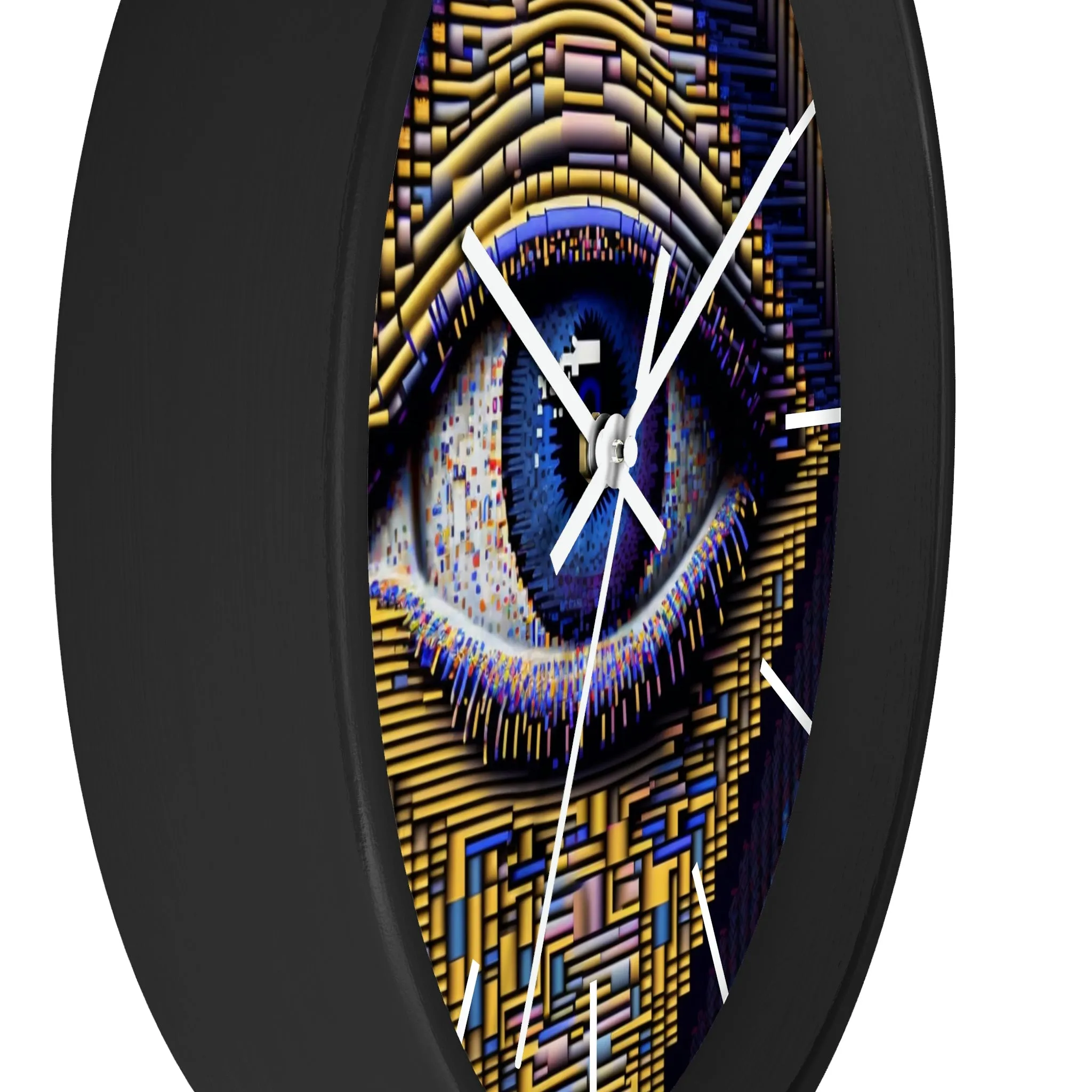 All Seeing Eye Wall Clock #4 w/ lines